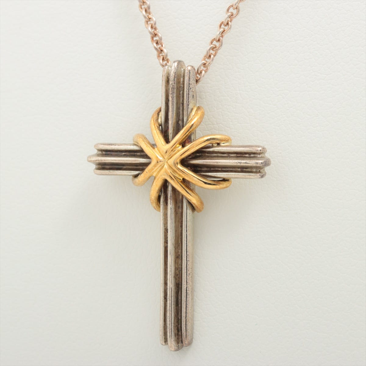 美品 ティファニー 925 Silver クロス 十字架 ネックレス