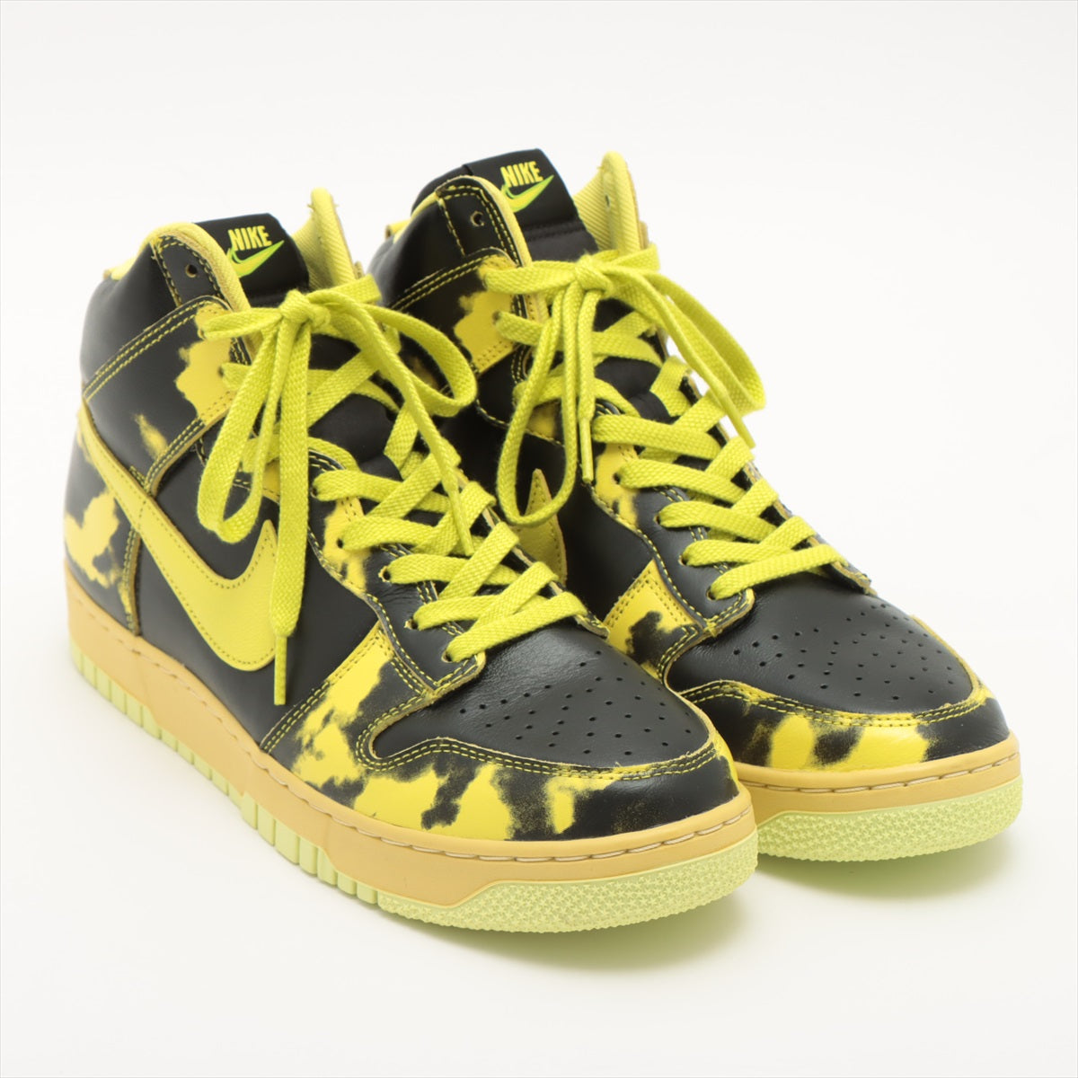 ナイキ レザー ハイカットスニーカー 28.5cm メンズ ブラック×イエロー DD9404-001 Dunk High 1985 SP