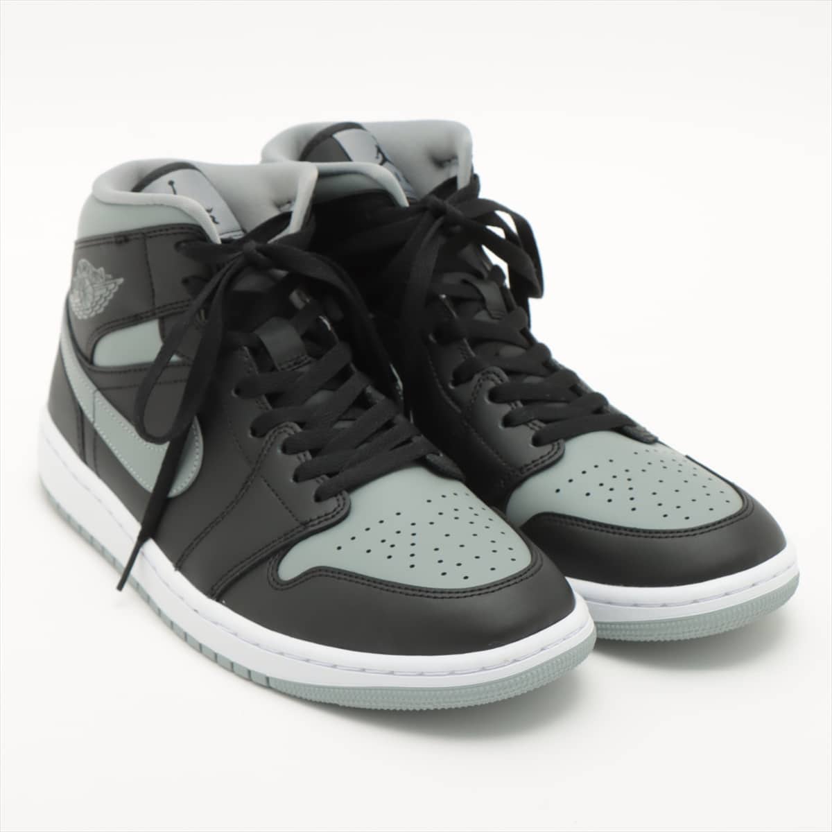 ナイキ AIR JORDAN 1 MID レザー ハイカットスニーカー 28.0cm メンズ ブラック×グレー Shadow BQ6472-007 箱あり