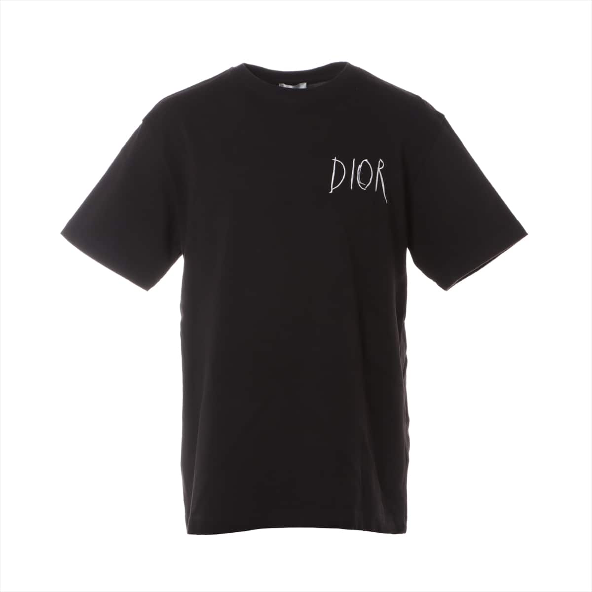 DIOR ディオール 19AW レイモンドペティボン Embroidery Logo Tee Patch 刺繍ロゴ半袖Tシャツ カットソー ブラック M 943J602E0554