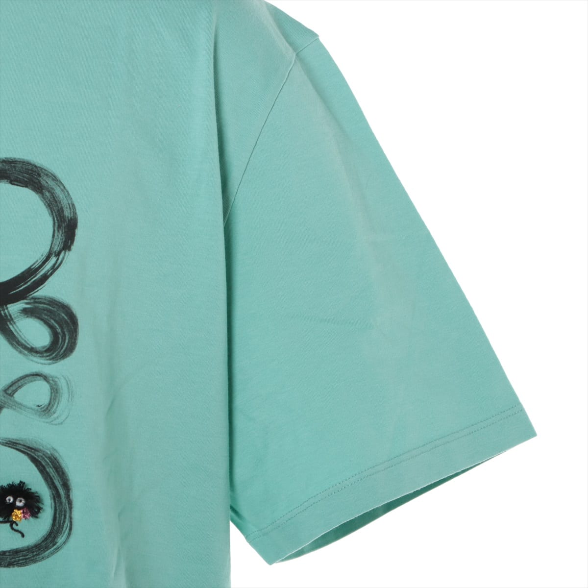 ロエベ×スタジオジブリ アナグラム 22SS コットン Tシャツ XL ユニセックス グリーン  千と千尋の神隠しコラボ ススワタリ オーバーサイズ