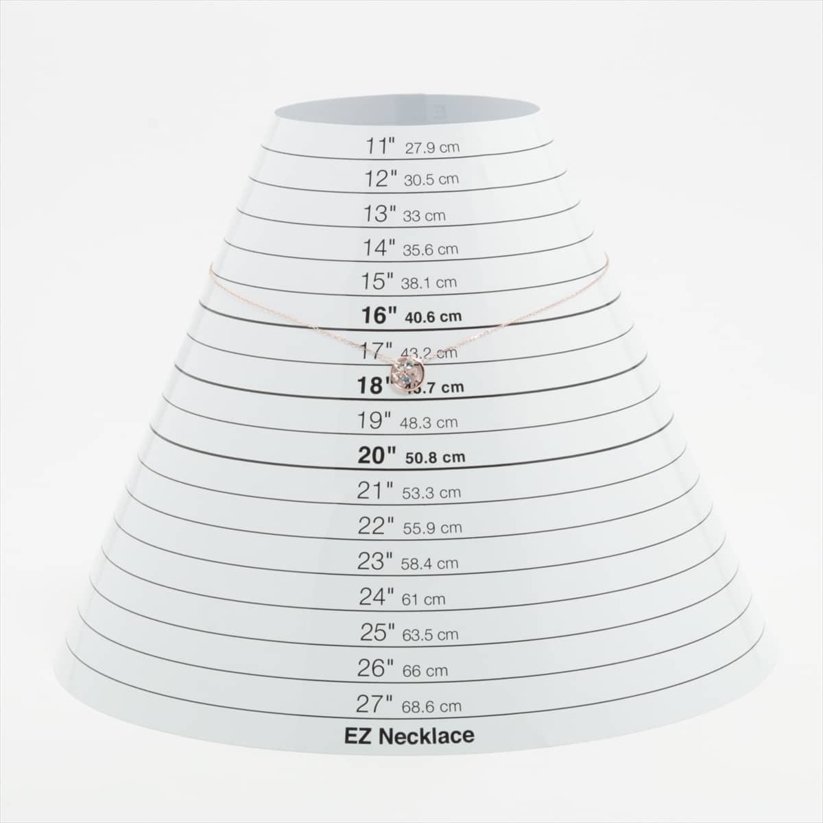 4℃ カラーストーン ネックレス K10(PG) 1.2g