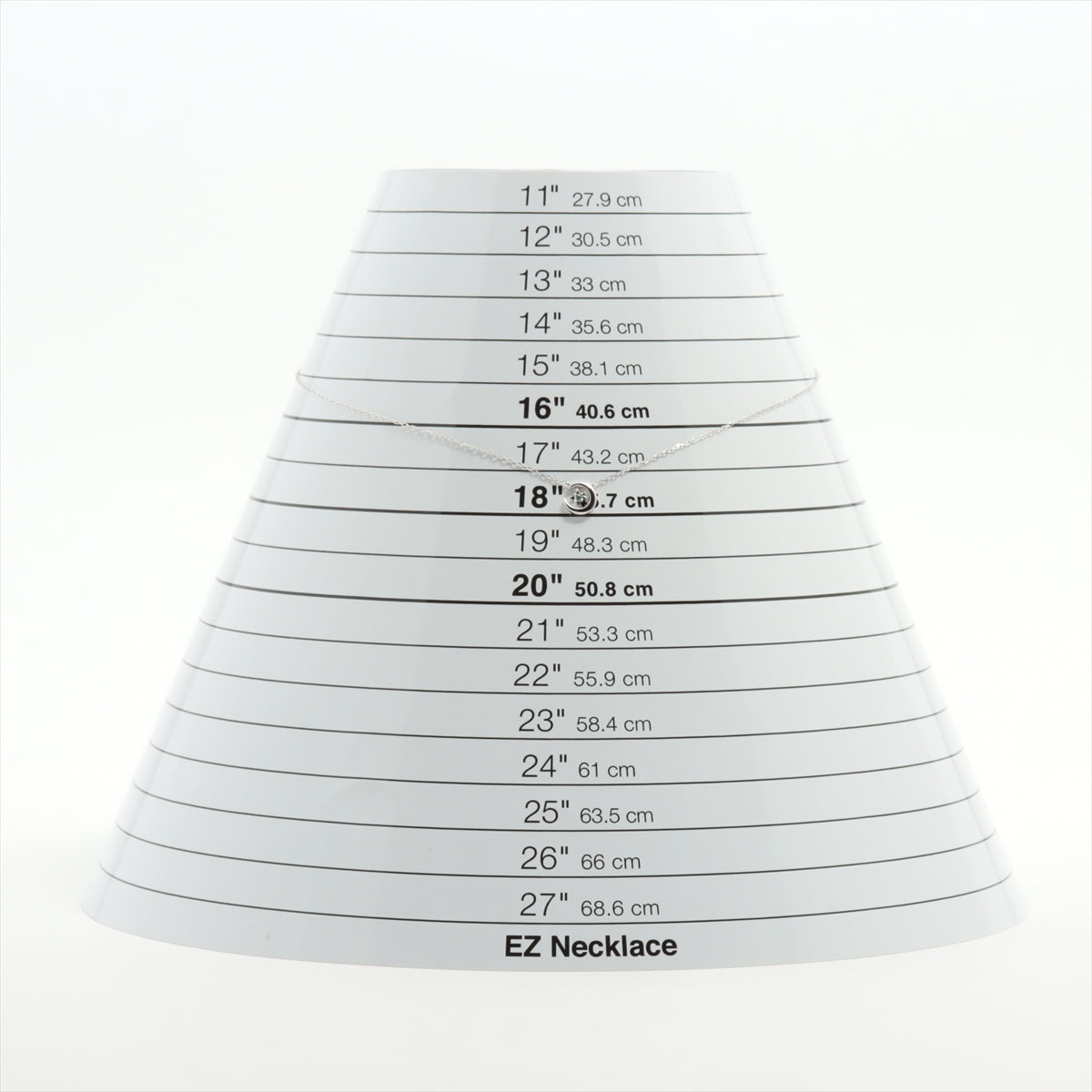 4℃ 色石 ネックレス K10(WG) 1.2g