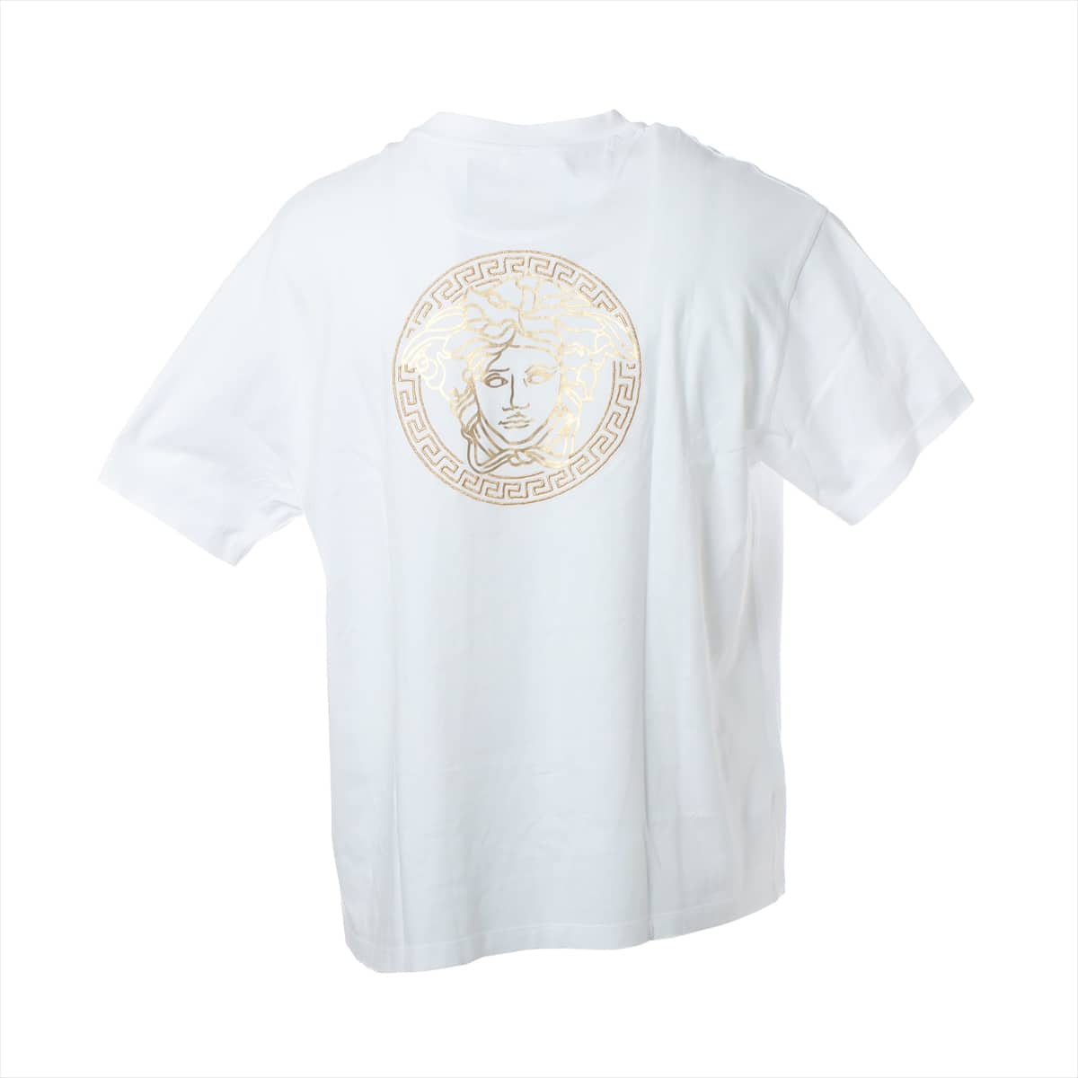 フェンディ×ヴェルサーチェ メデューサ 22SS コットン Tシャツ M メンズ ホワイト  FENDACEロゴ刺繍