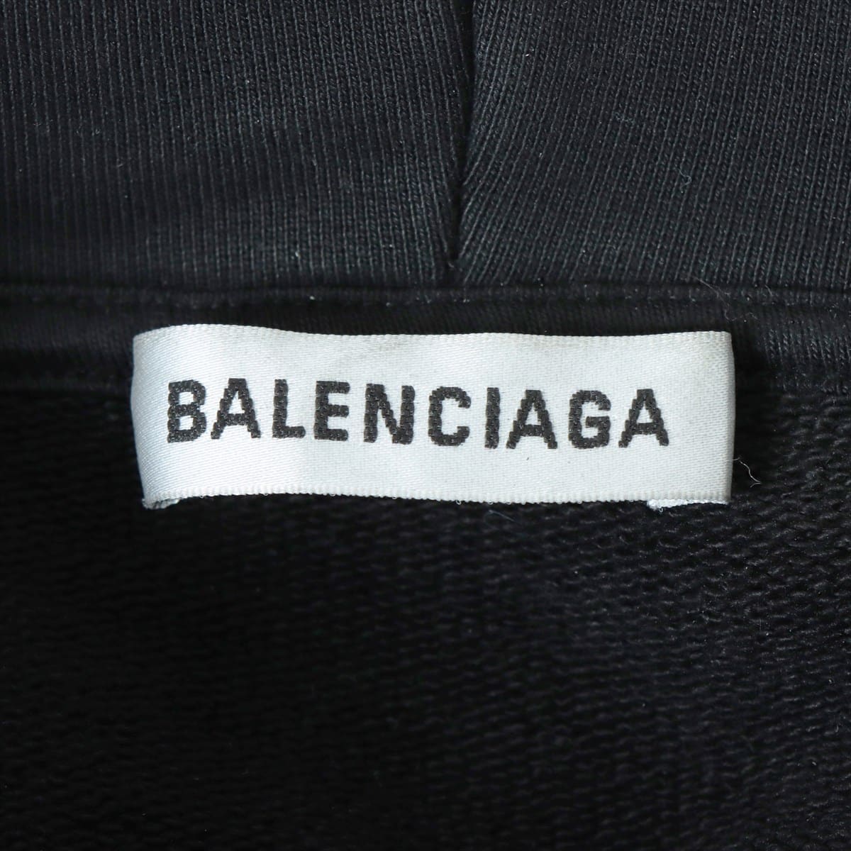 バレンシアガ 20年 コットン パーカー XS ユニセックス ブラック  コピーライトロゴ 578135