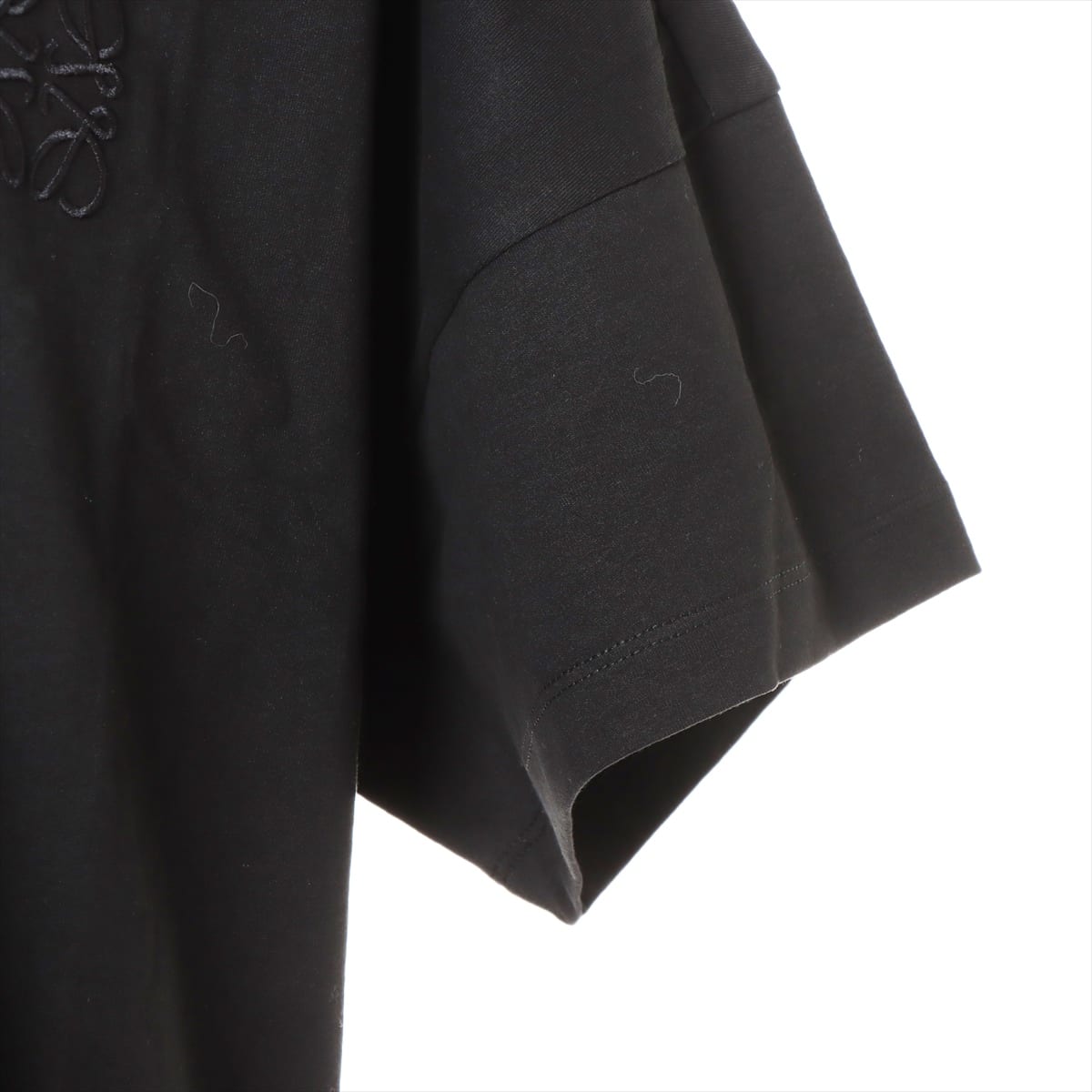 ロエベ アナグラム コットン Tシャツ XS レディース ブラック  クロップドオーバーサイズ刺繍 S359341XA4