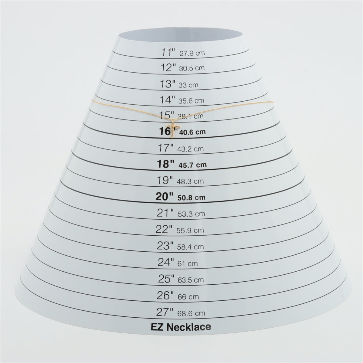 アーカー クロスアピアーズ ダイヤ ネックレス K18(YG) 1.2g