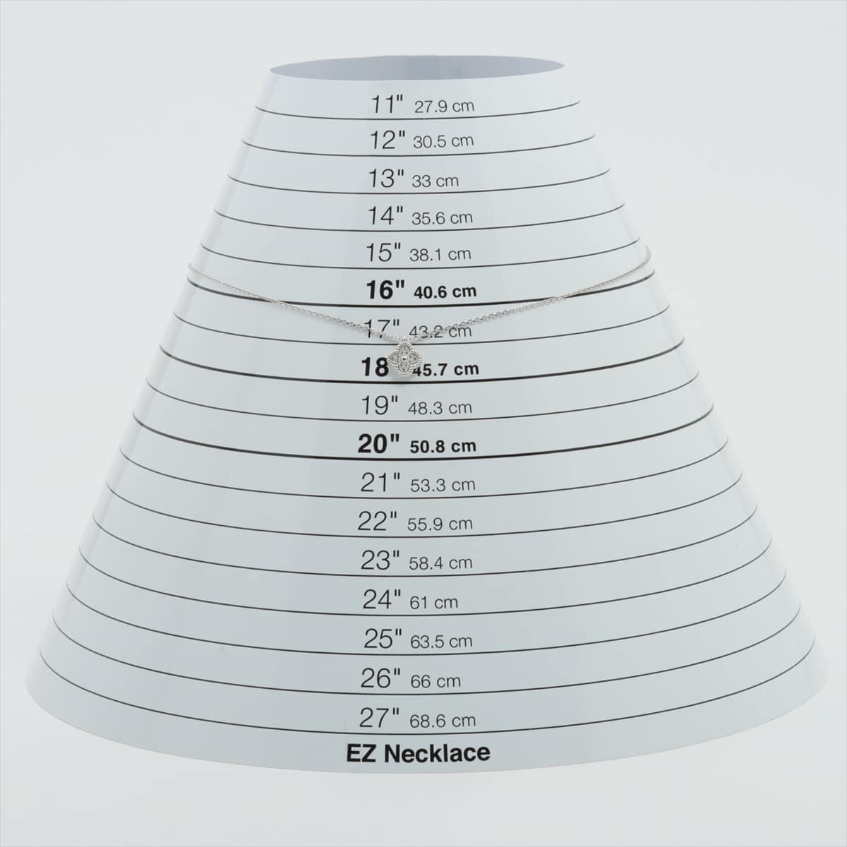 ヴァンクリーフ&アーペル スウィートアルハンブラ ダイヤ ネックレス 750(WG) 3.5g