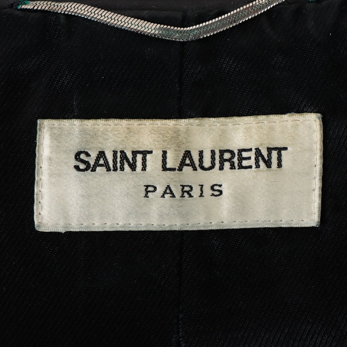 サンローランパリ 16年 ラム レザージャケット 46 メンズ ブラック 