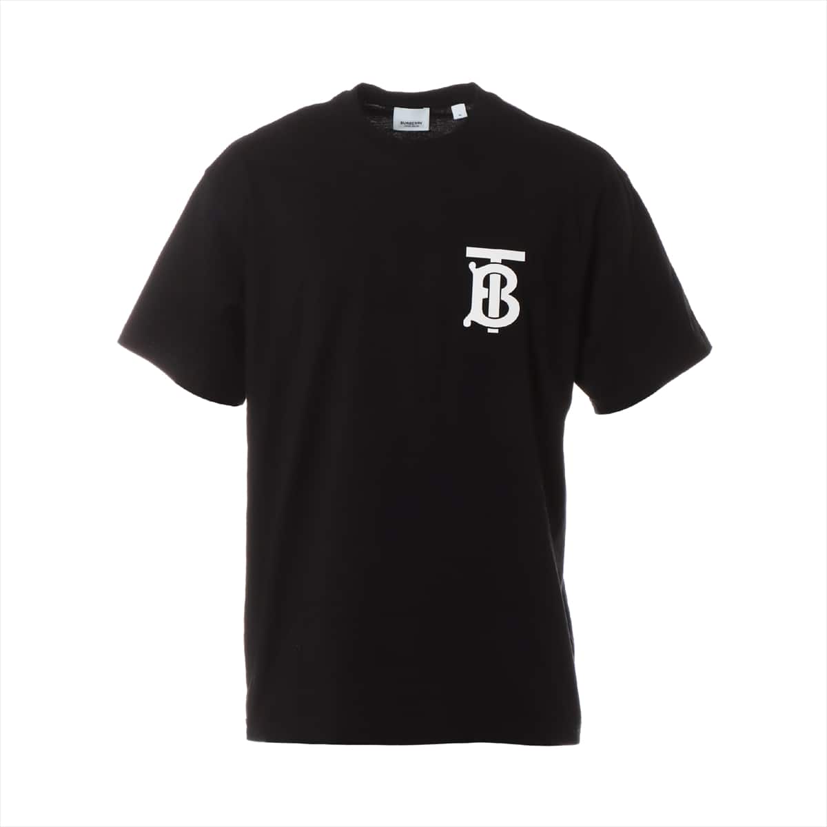 バーバリー ティッシ期 コットン Tシャツ M メンズ ブラック  8017484 TBロゴ