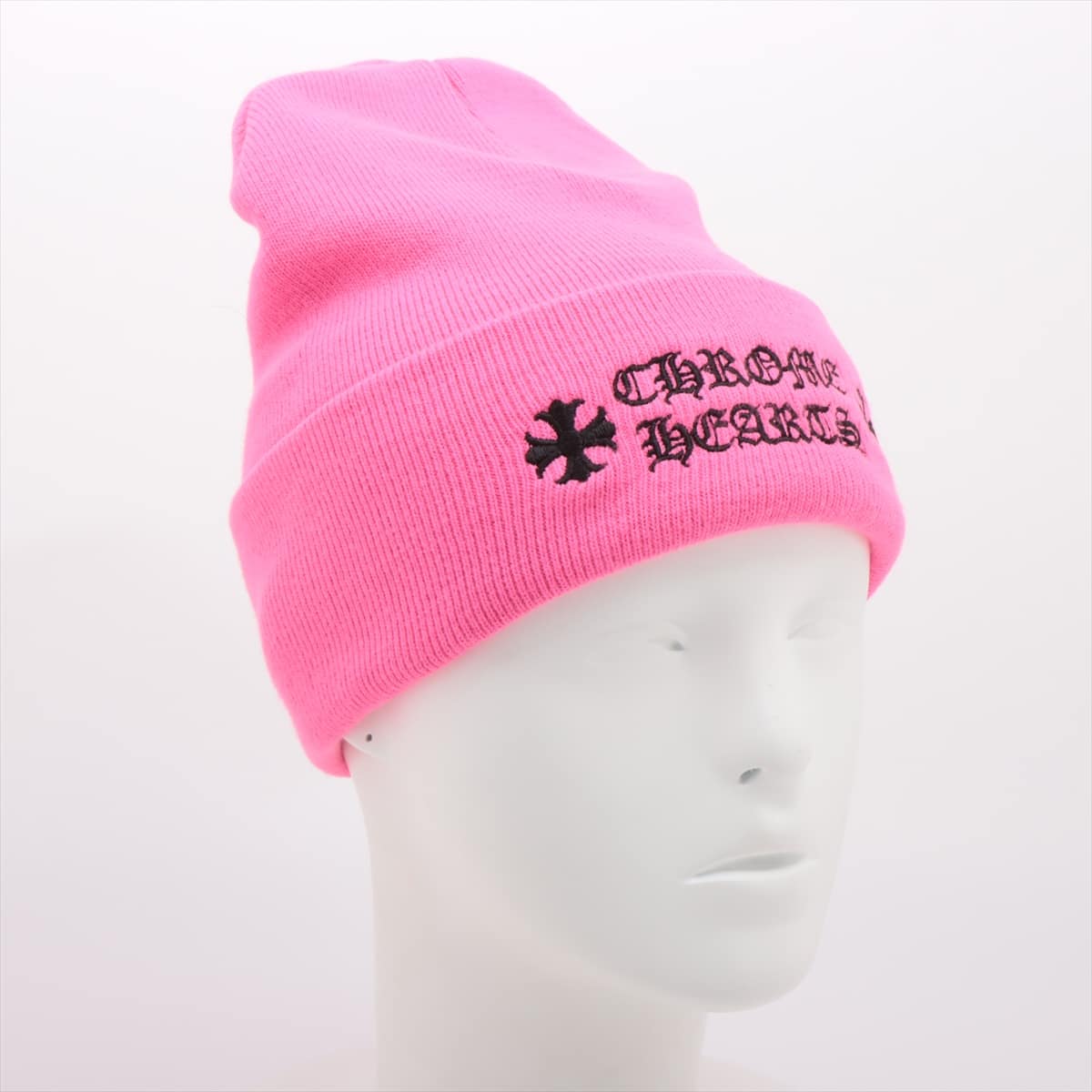 【激レア】クロムハーツ ニット帽 ビーニー 正規品 新品 ピンク オンライン限定送られてきた時の専用ボックス