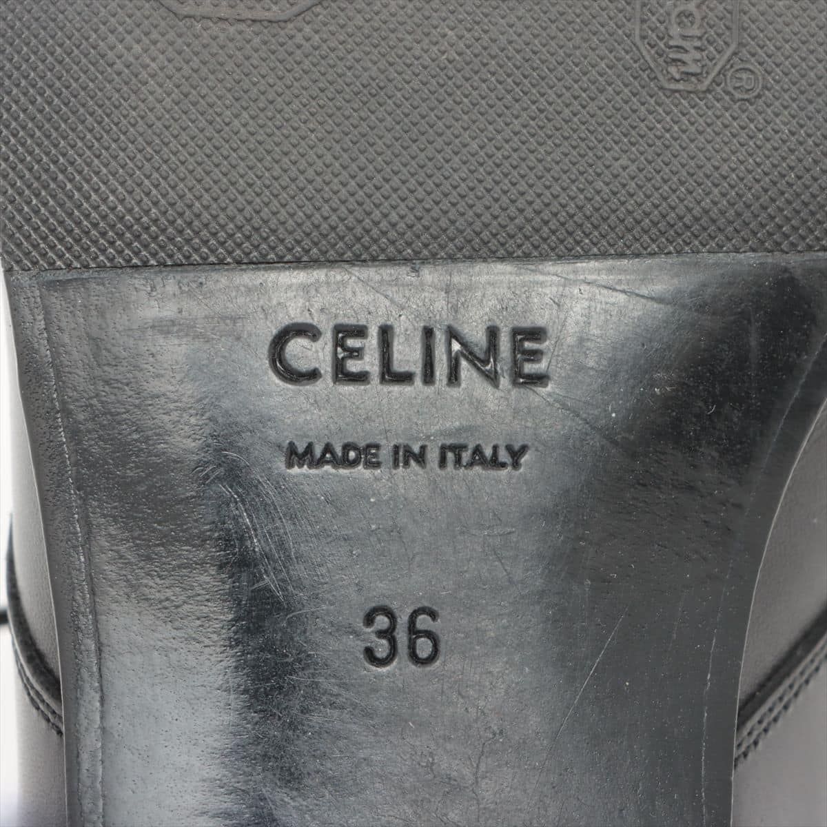 celineCELINE vintage オーバルトゥレザーパンプス 35 1/2 新品
