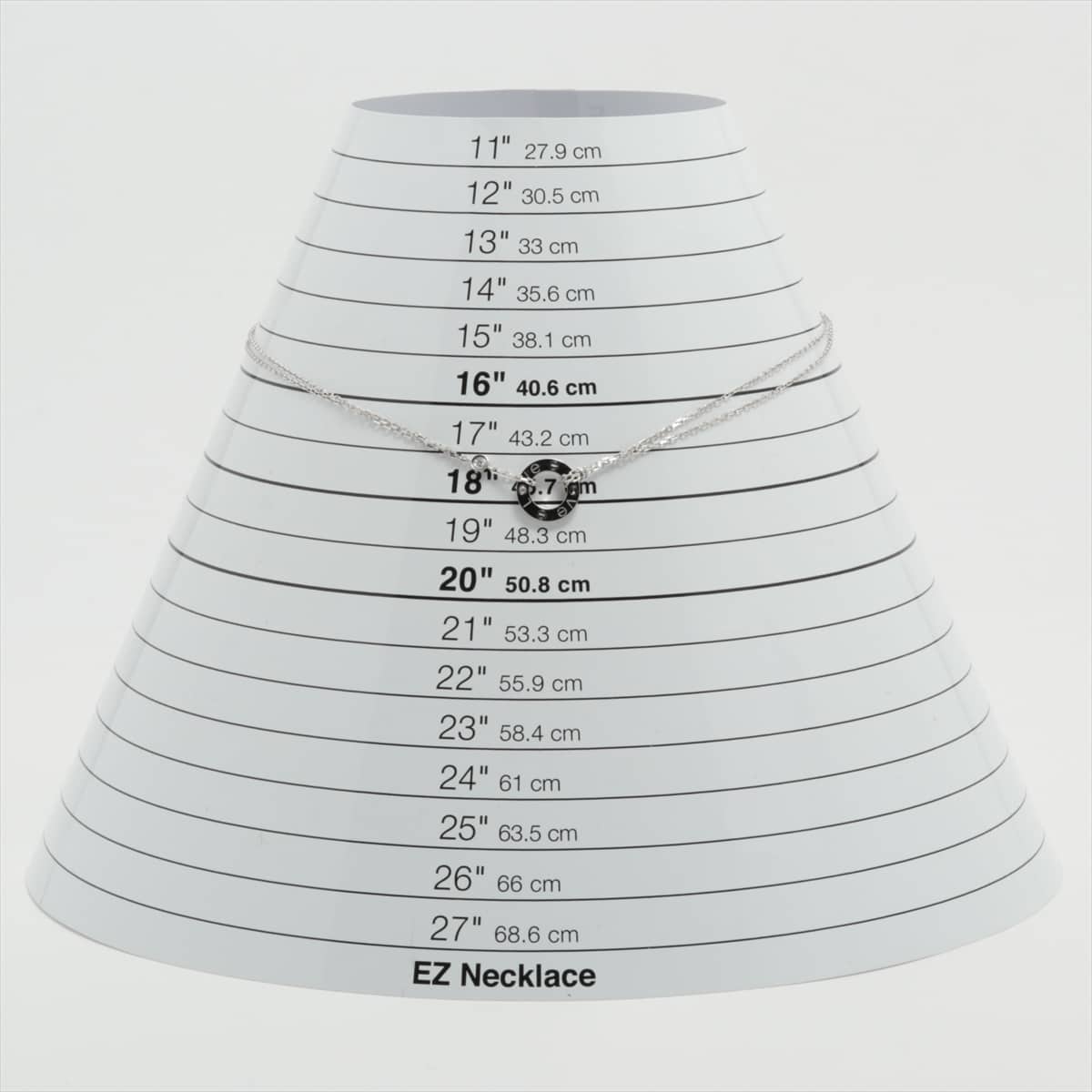 カルティエ ラブサークル 2P ダイヤ ネックレス 750(WG) 6.5g