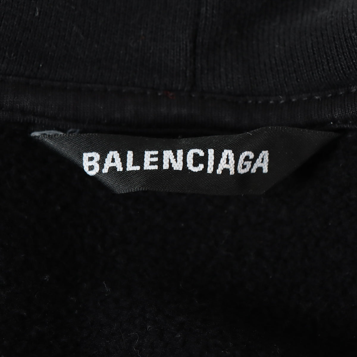バレンシアガ 20AW コットン パーカー XXS メンズ ブラック ダメージ 