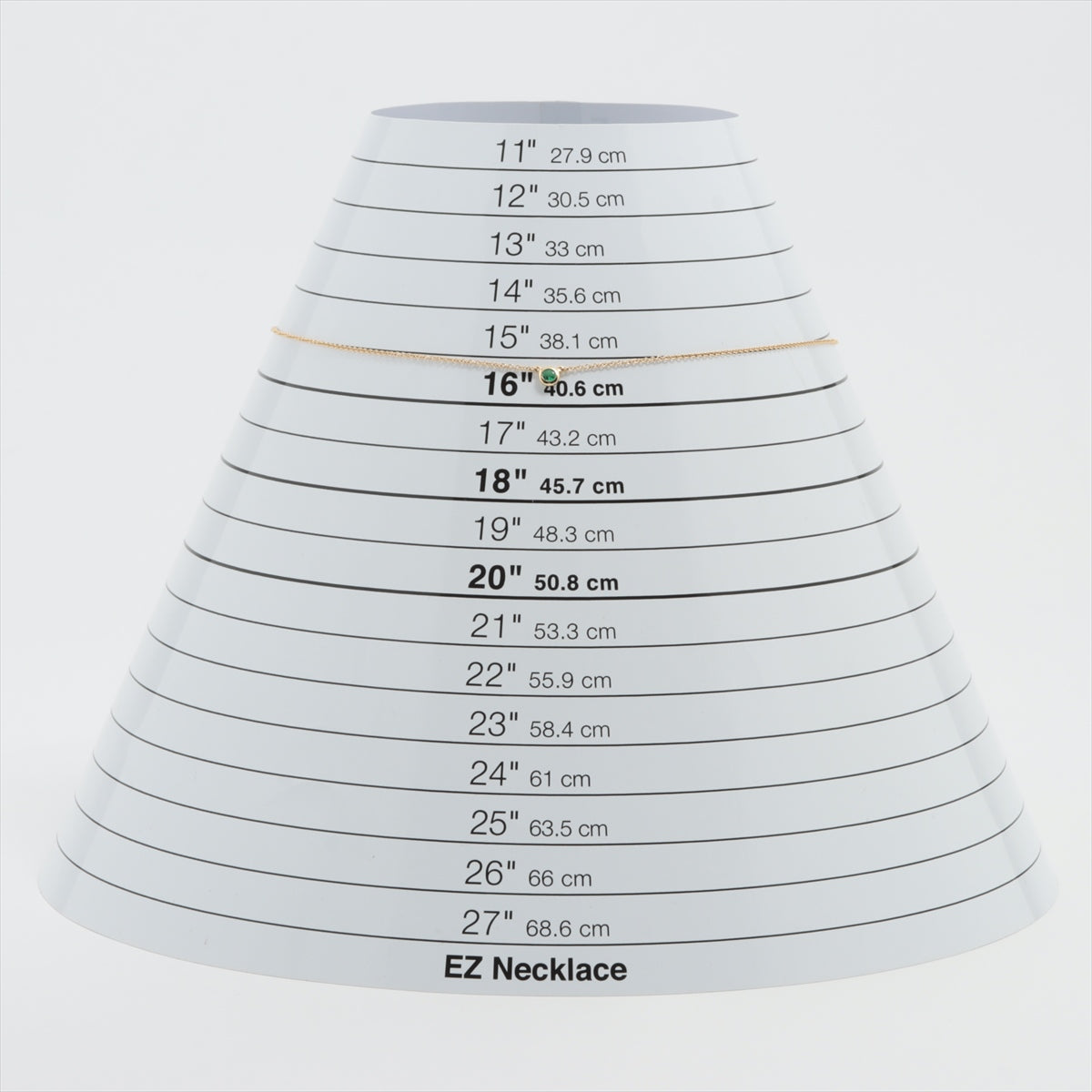 ティファニー カラー バイザヤード エメラルド ネックレス 750(YG) 1.8g 直径約4.40mm