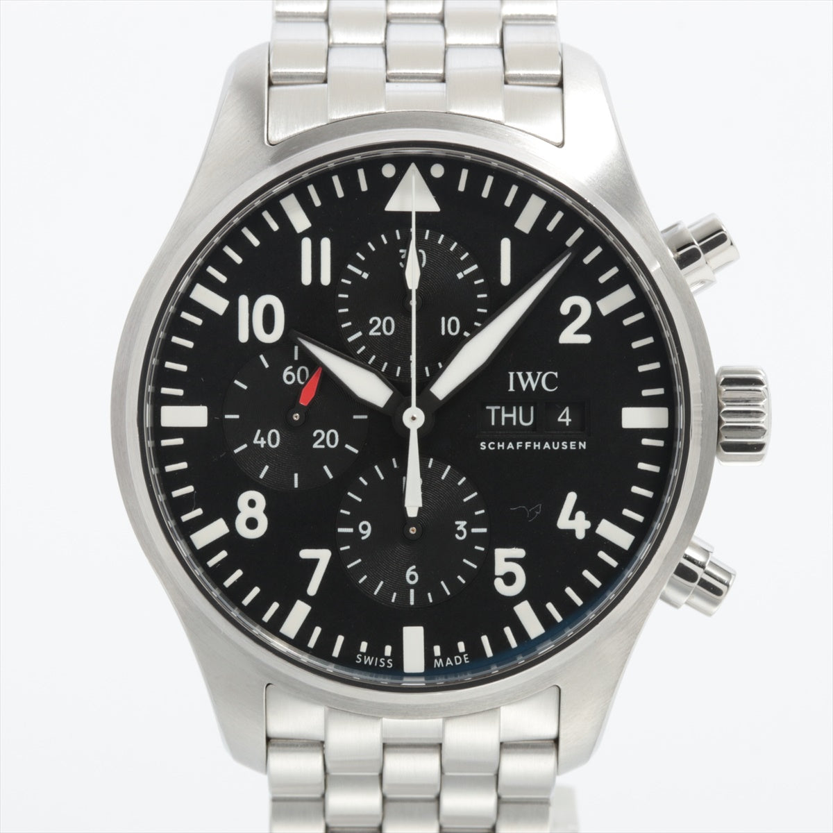 IWC パイロットウォッチ クロノグラフ IW377710 SS AT 黒文字盤