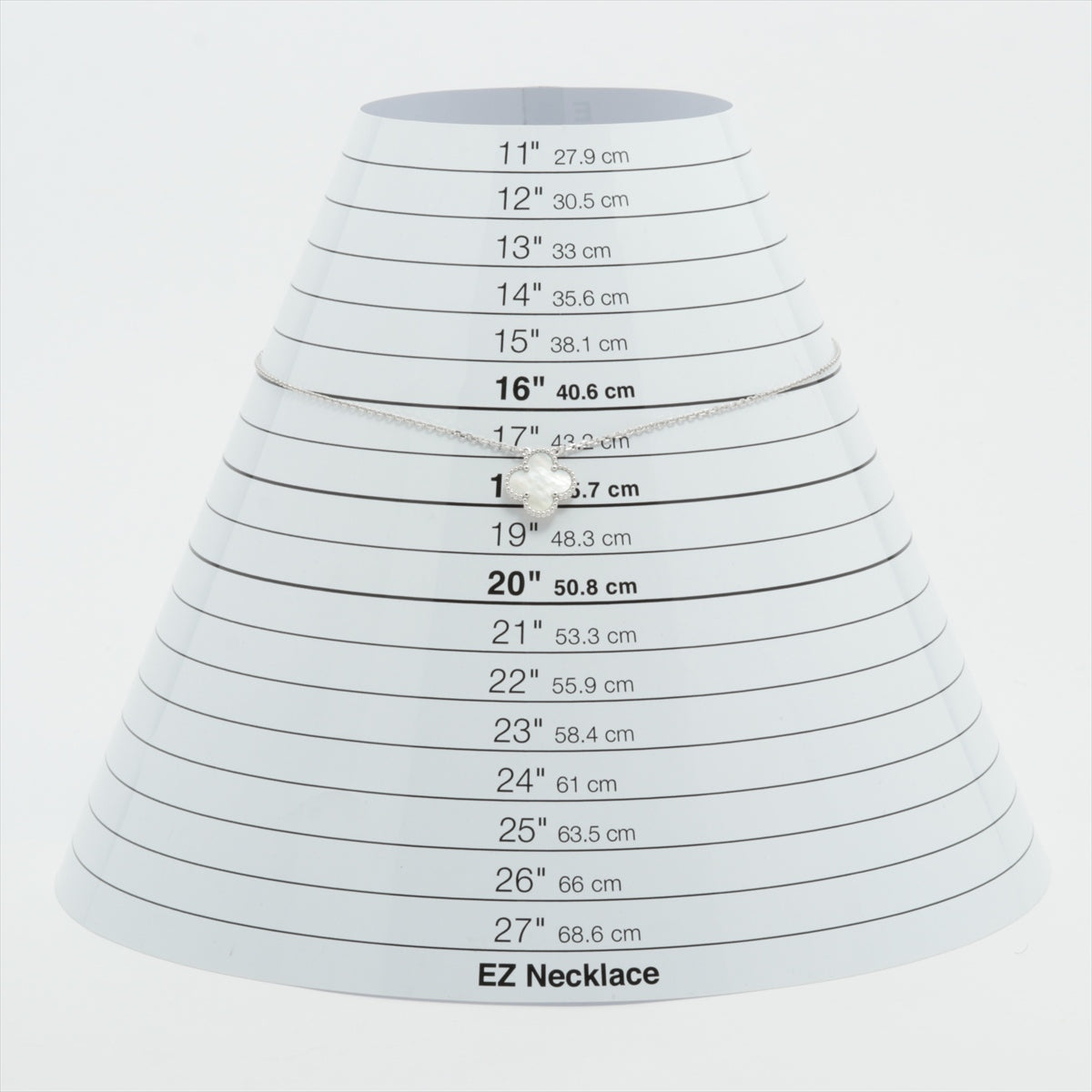 ヴァンクリーフ&アーペル ヴィンテージアルハンブラ シェル ネックレス 750(WG) 5.5g