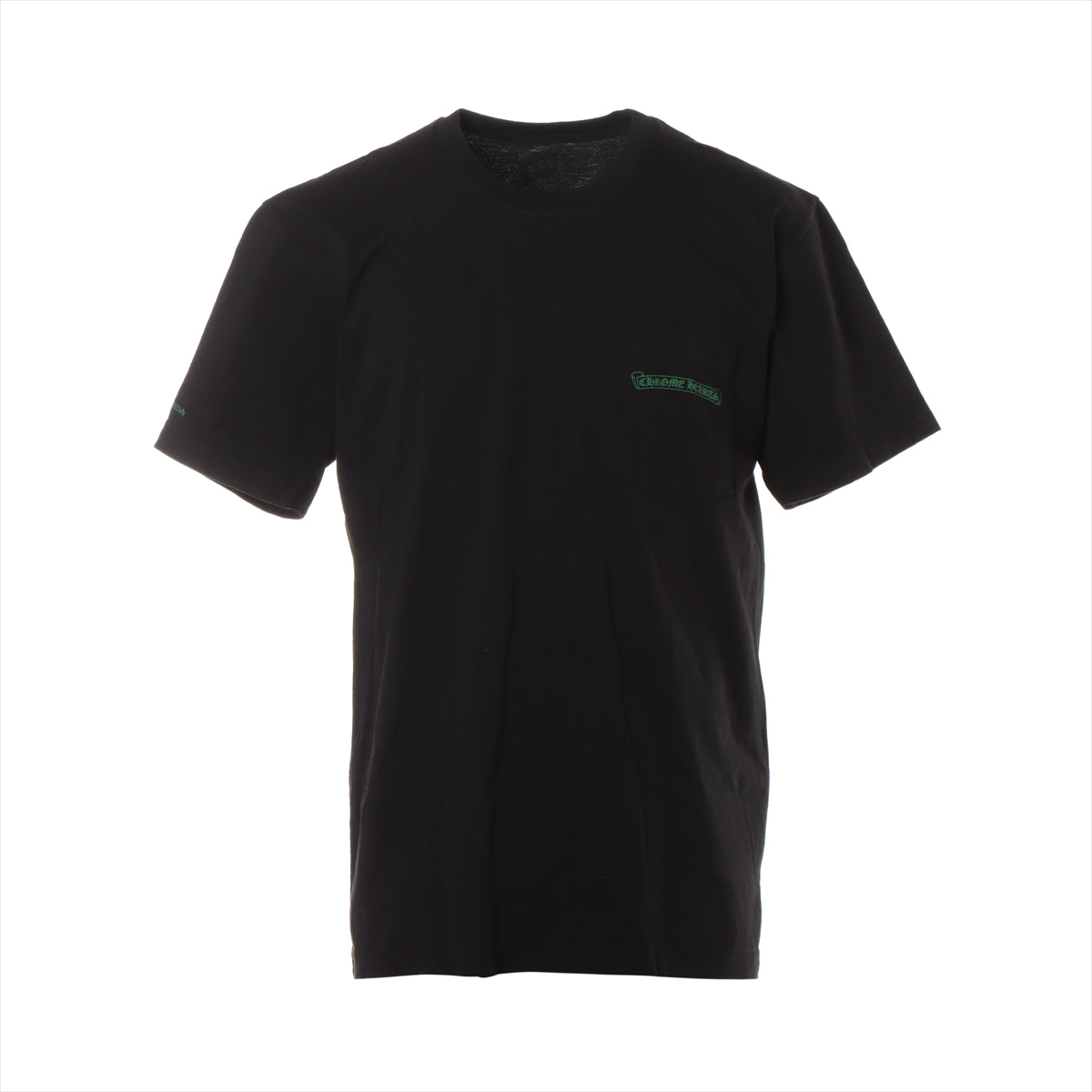 クロムハーツ Tシャツ コットン L ブラック×グリーン×イエロー セメタリークロスプリント