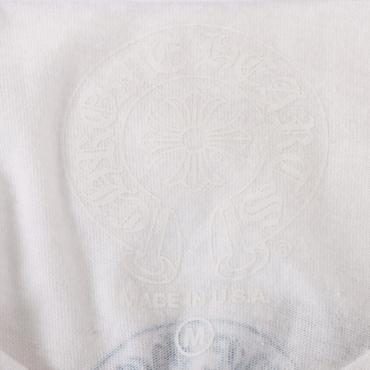 クロムハーツ Tシャツ コットン マルチカラーホースシュープリント ホワイト サイズM