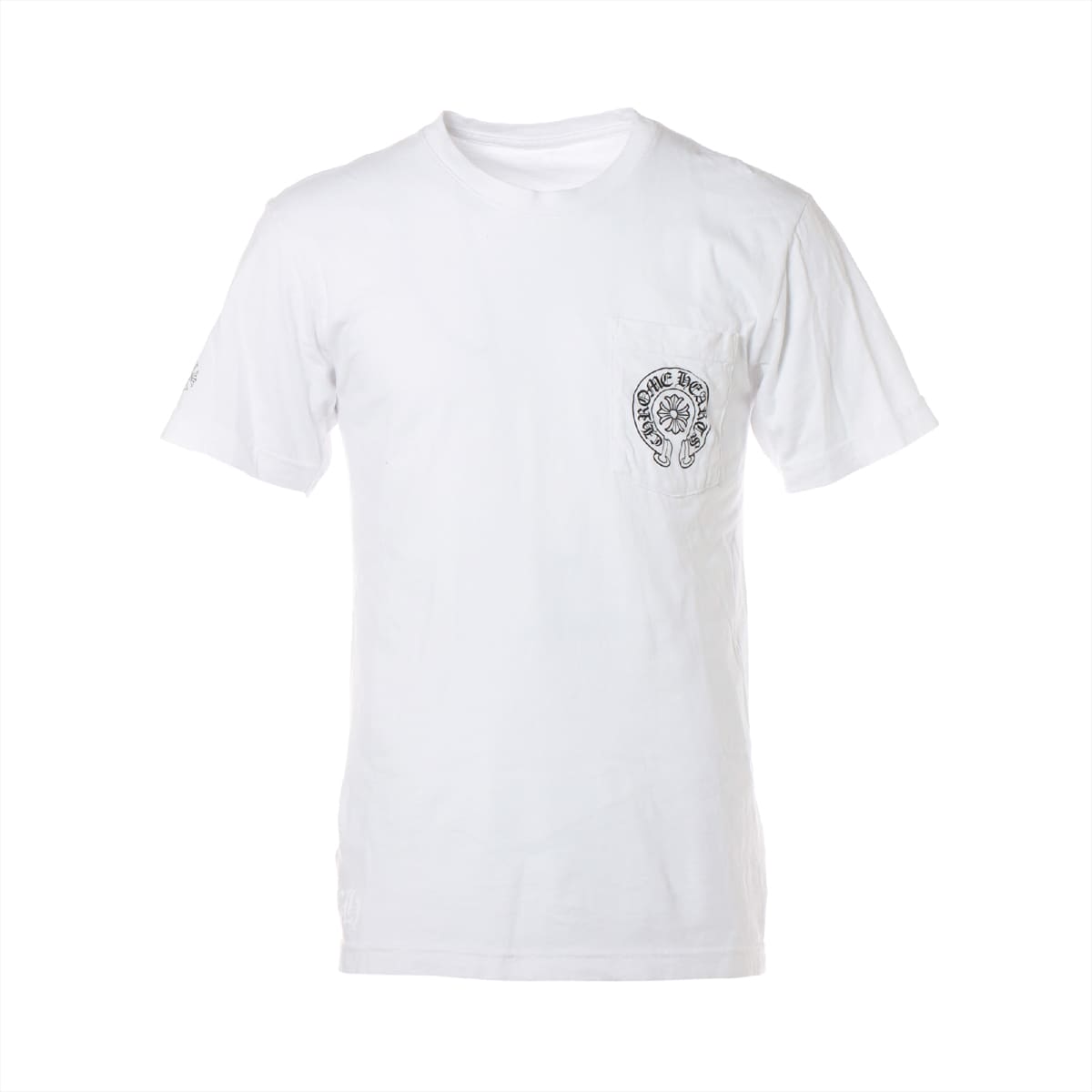 クロムハーツ Tシャツ コットン マルチカラーホースシュープリント ホワイト サイズM
