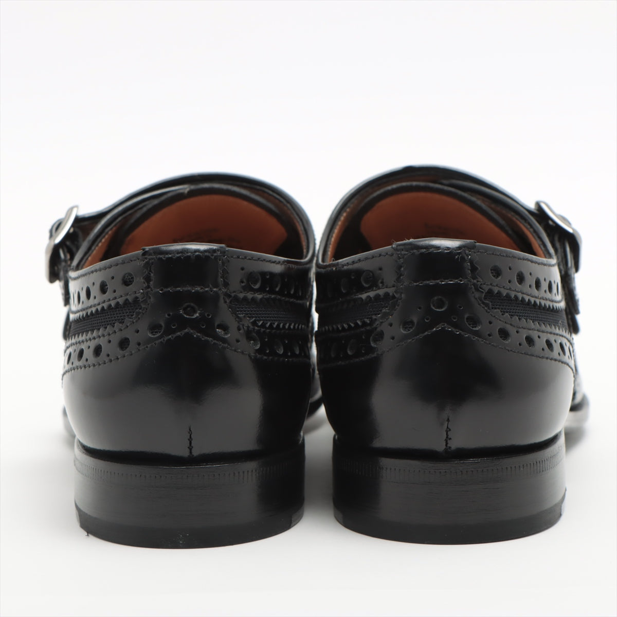 靴/シューズ【上美品】イタリア製ソールメッシドール　ブラック　ダブルモンクストラップ　25