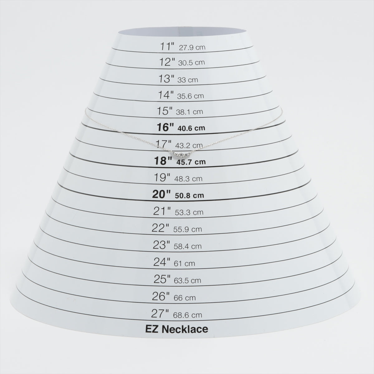 4℃ 色石 ネックレス K10(WG) 1.0g