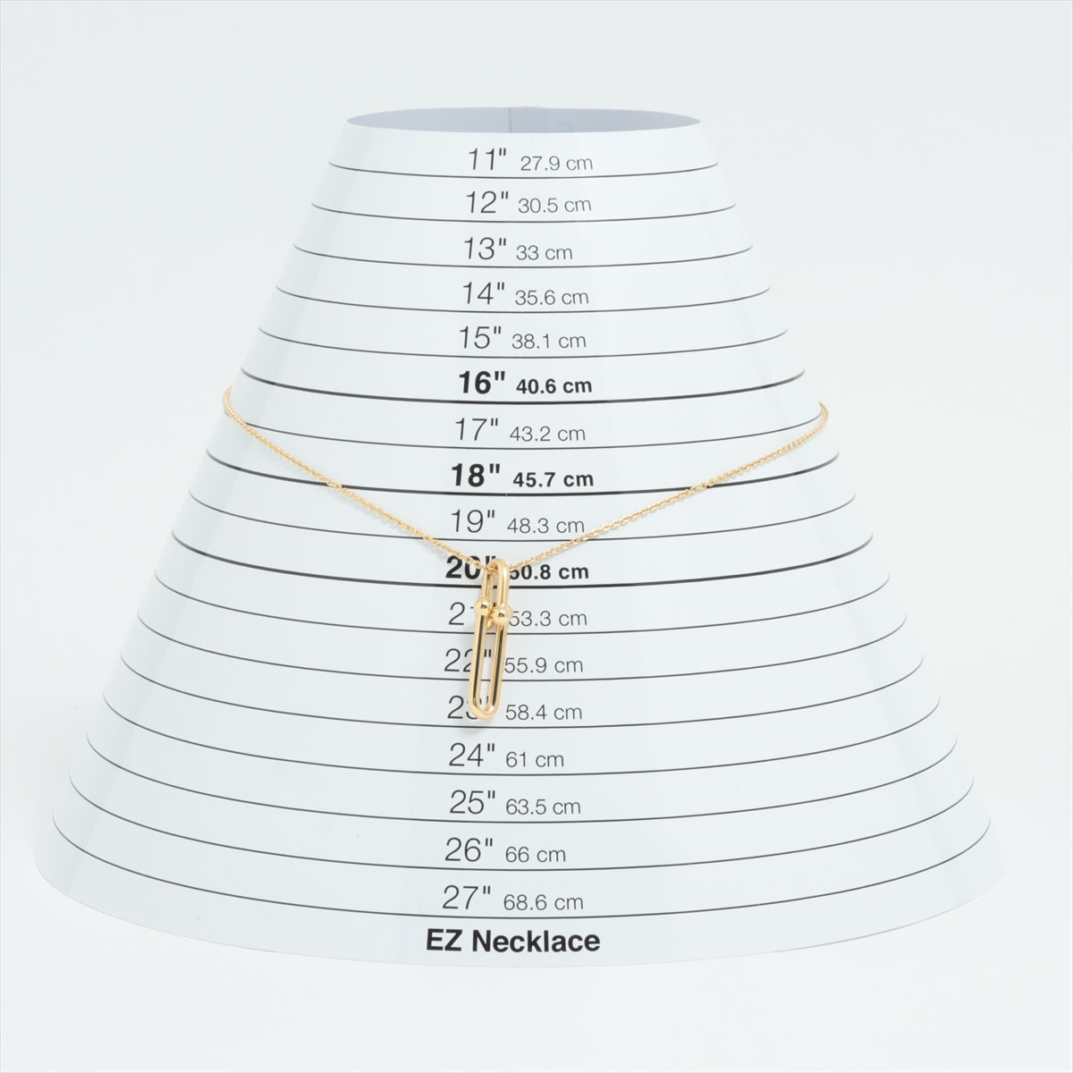 ティファニー ハードウェア リンク ネックレス 750(YG) 8.8g