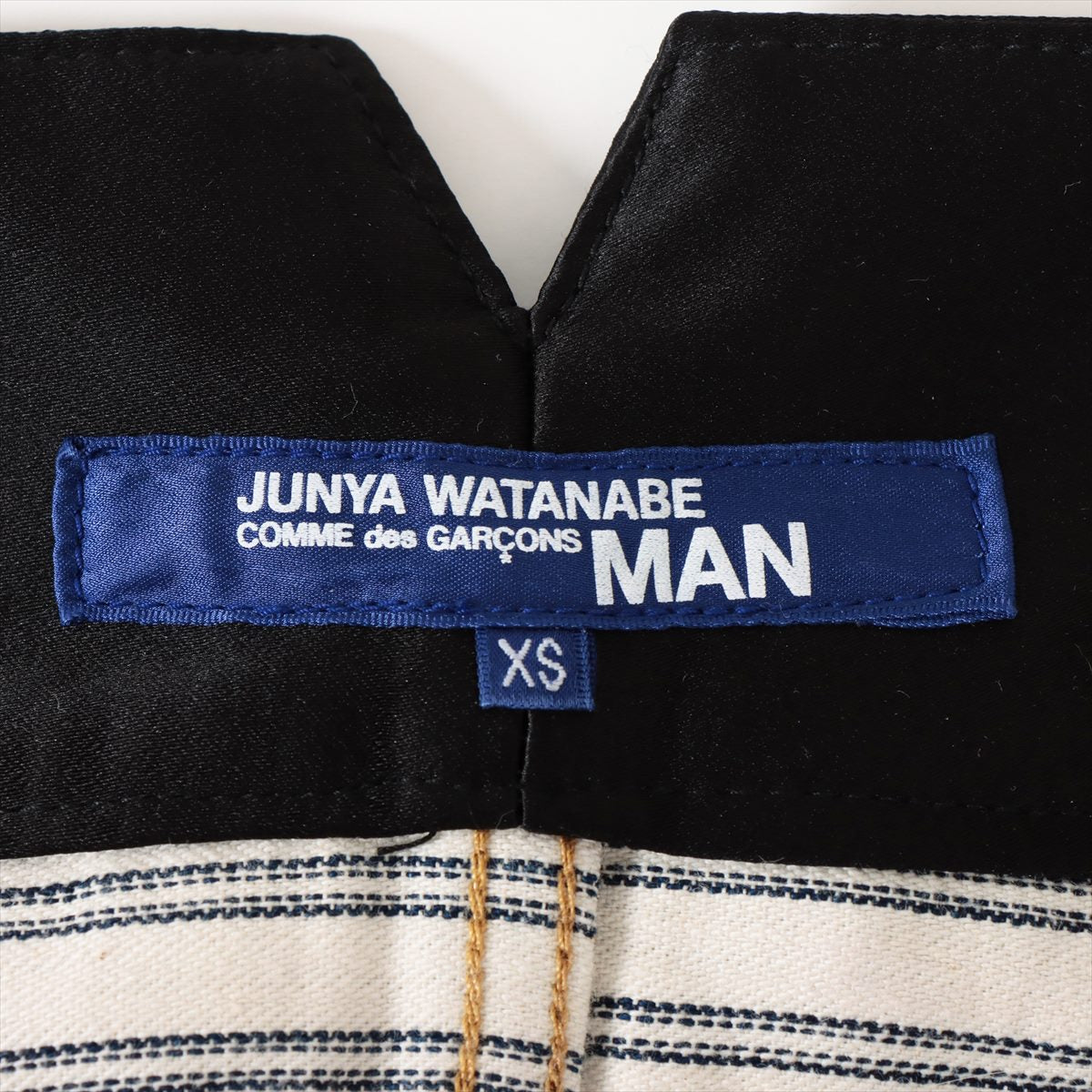ジュンヤワタナベコムデギャルソンマン AD2015 コットン×ポリエステル デニムパンツ XS メンズ ブラック×ネイビー  WP-P018