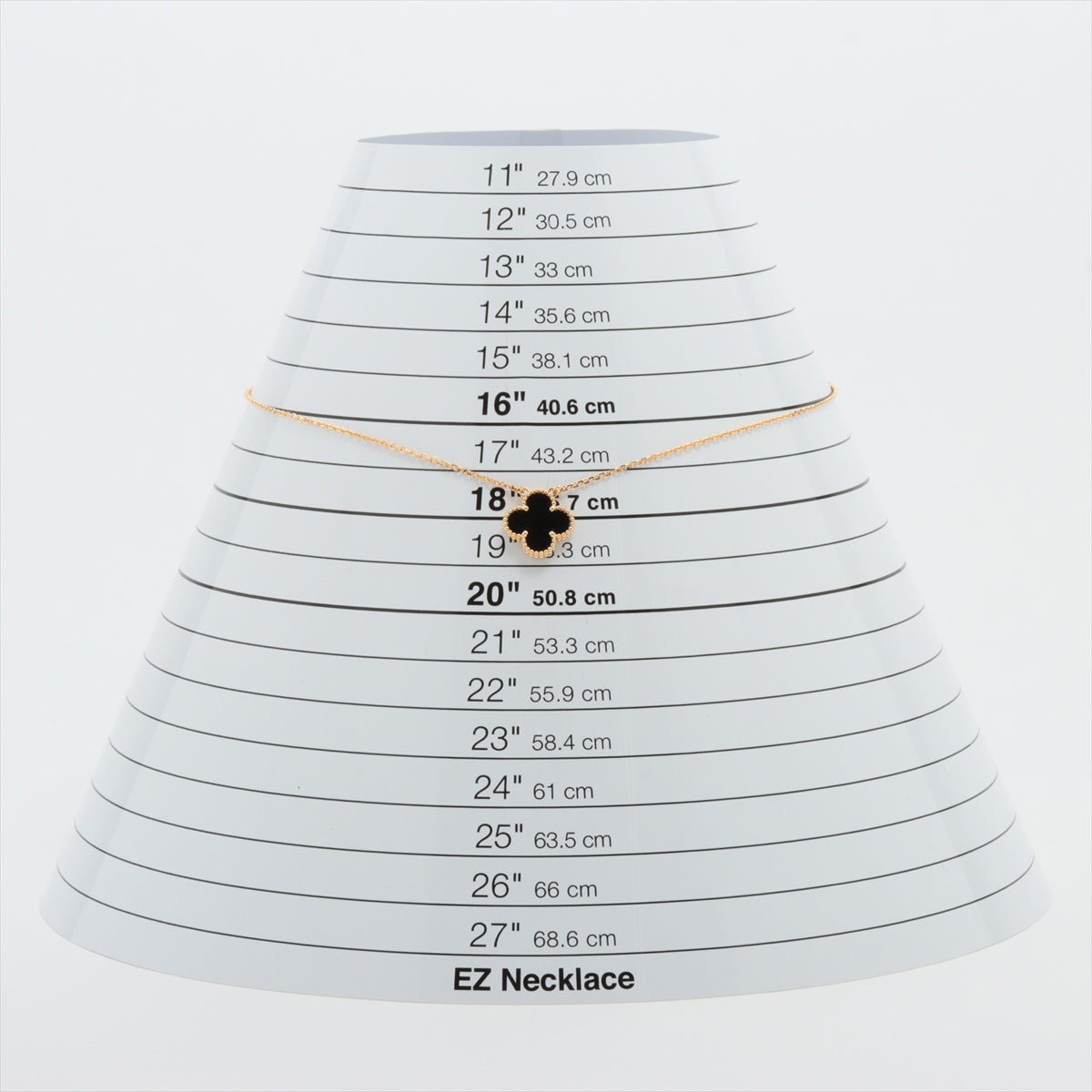 ヴァンクリーフ&アーペル ヴィンテージアルハンブラ オニキス ネックレス 750(YG) 5.1g