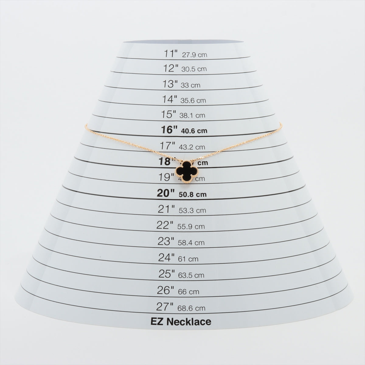 ヴァンクリーフ&アーペル ヴィンテージアルハンブラ オニキス ネックレス 750(YG) 5.1g