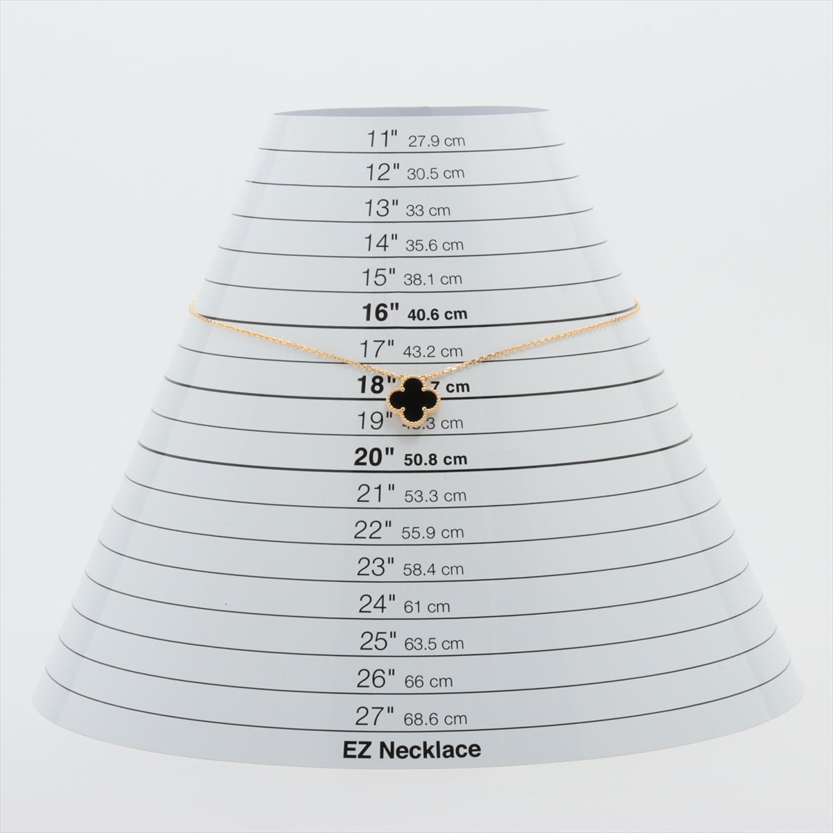 ヴァンクリーフ&アーペル ヴィンテージアルハンブラ オニキス ネックレス 750(YG) 5.1g