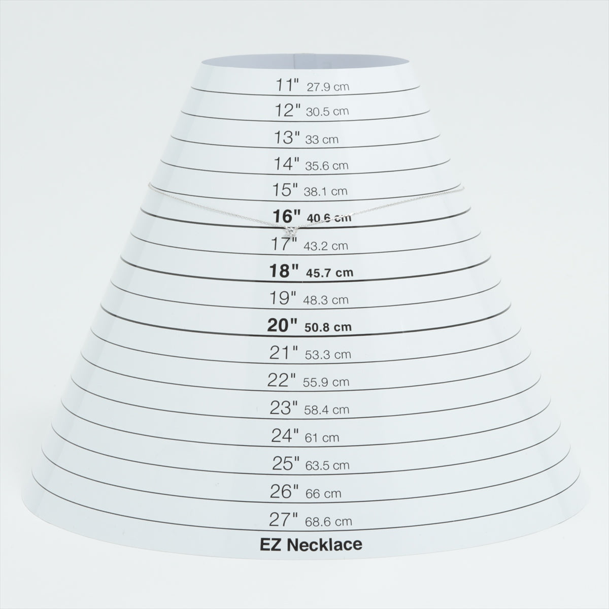 4℃ キュービックジルコニア ネックレス K10(WG) 0.8g