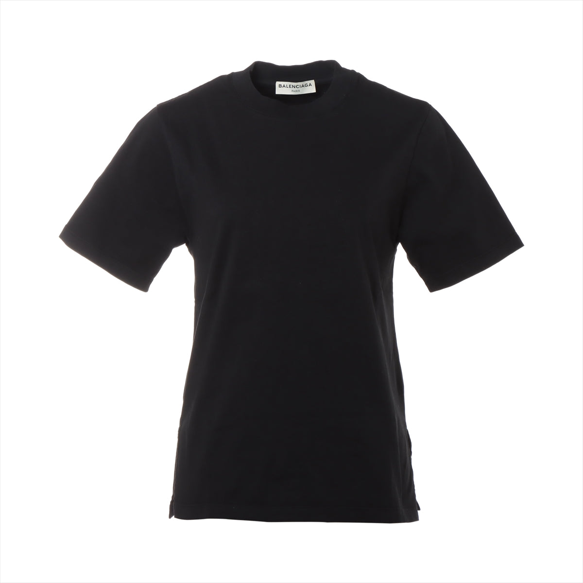 バレンシアガ コットン Tシャツ XS レディース ブラック  バックロゴ サイドスリット 426607