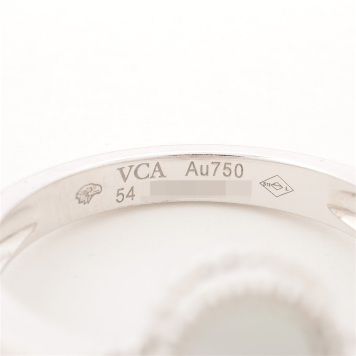ヴァンクリーフ&アーペル ヴィンテージアルハンブラ シェル ダイヤ リング 750(WG) 7.5g 54