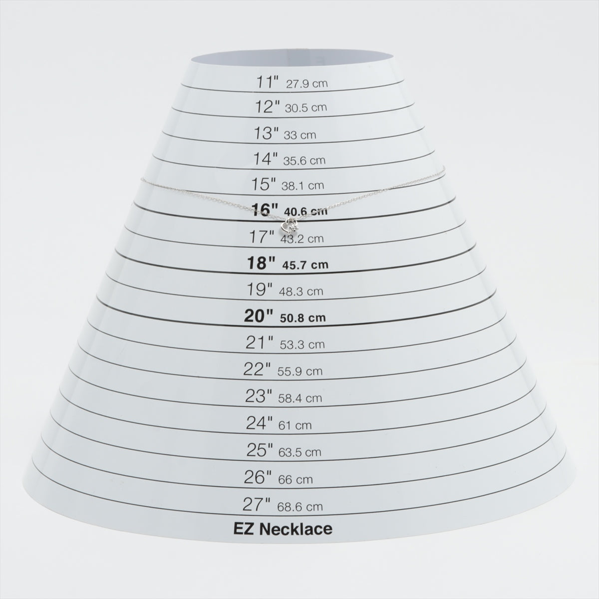 4℃ キュービックジルコニア ネックレス K10(WG) 1.0g