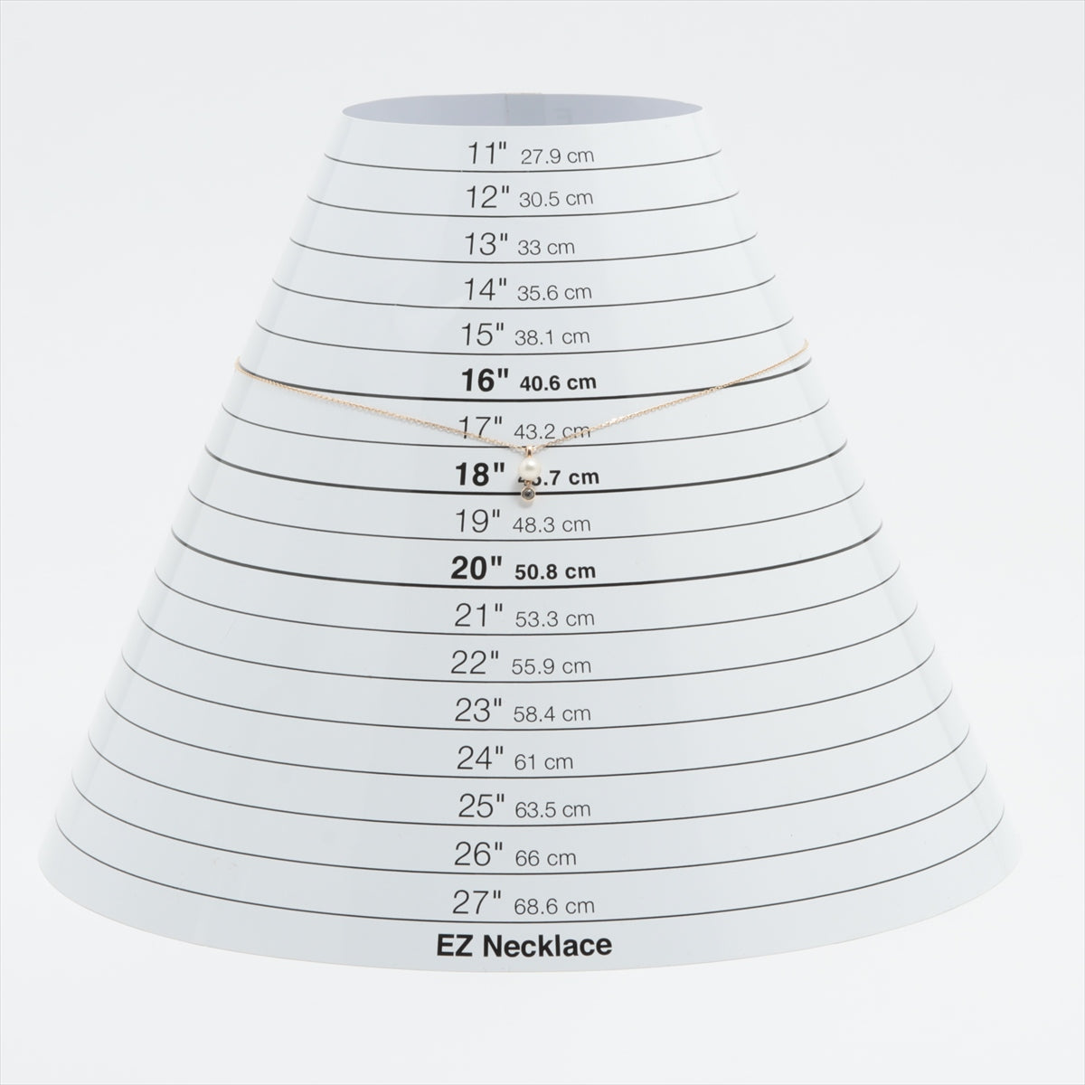 エテ パール 色石 ネックレス K10(YG) 1.1g 約5.0mm