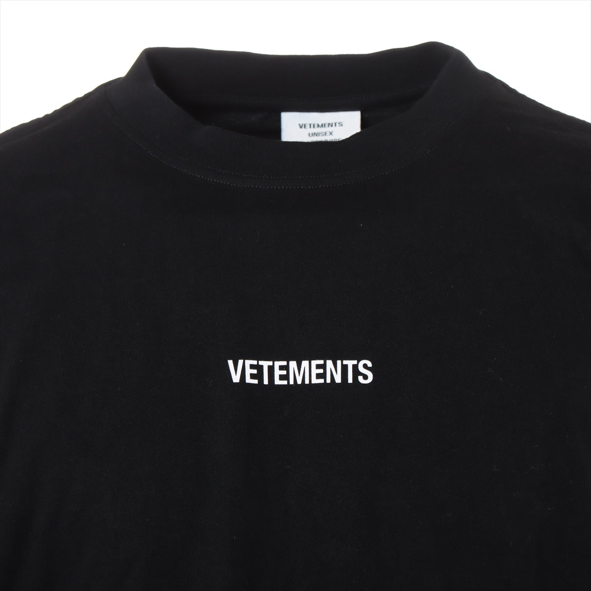 ヴェトモン 21SS コットン Tシャツ L メンズ ブラック ロゴプリント