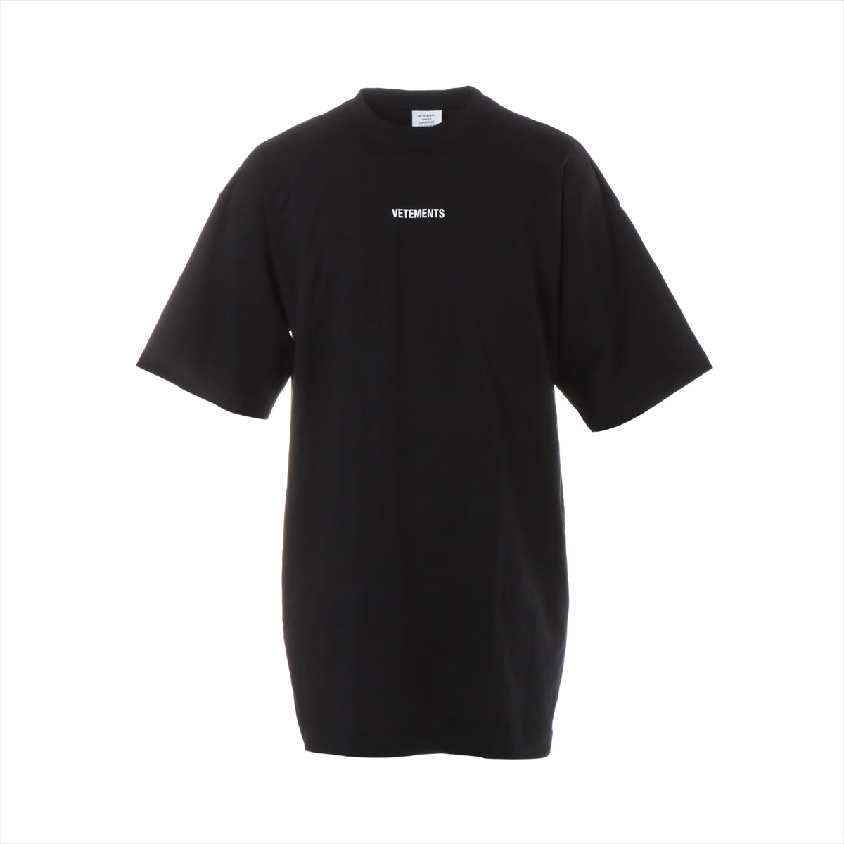 ヴェトモン 21SS コットン Tシャツ L メンズ ブラック ロゴプリントオーバーサイズ UE51TR540B