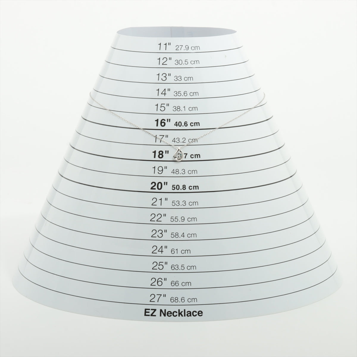 4℃ ダイヤ ネックレス K18WG 1.4g