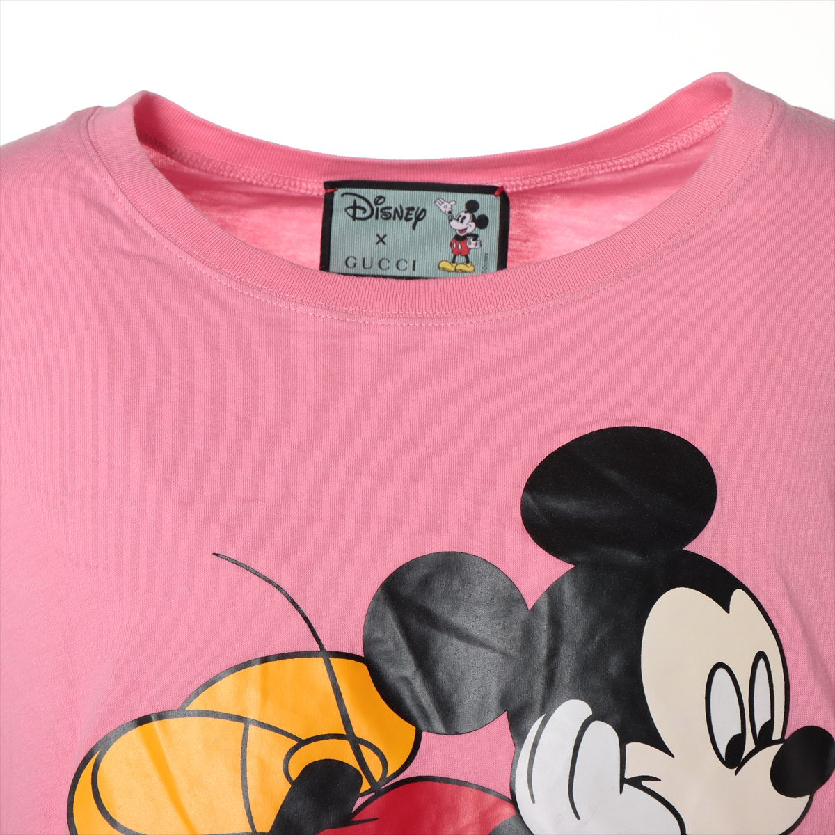 グッチ×ディズニー 20SS コットン Tシャツ M メンズ ピンク 492347 ミッキーマウス