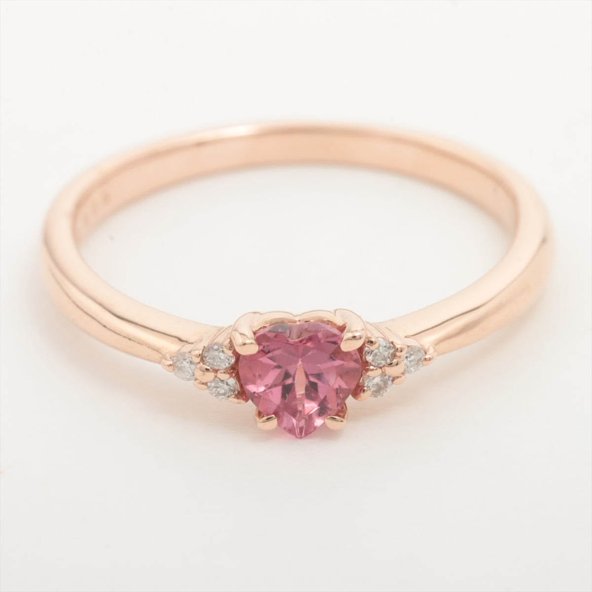 スタージュエリー ピンク色石 ダイヤモンド リング 0.01ct 5.5号 K18WG(18金 ホワイトゴールド)