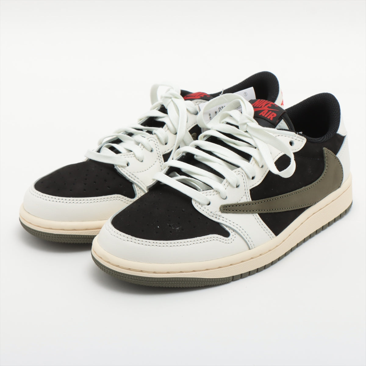 ナイキ×トラヴィススコット AIR JORDAN 1 LOW レザー×スエード スニーカー 23.5cm レディース マルチカラー DZ41