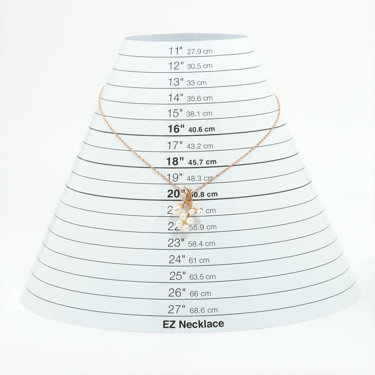 タサキ パール ダイヤ ネックレス K18(YG) 5.6g 0.03 チェーンブランド刻印なし