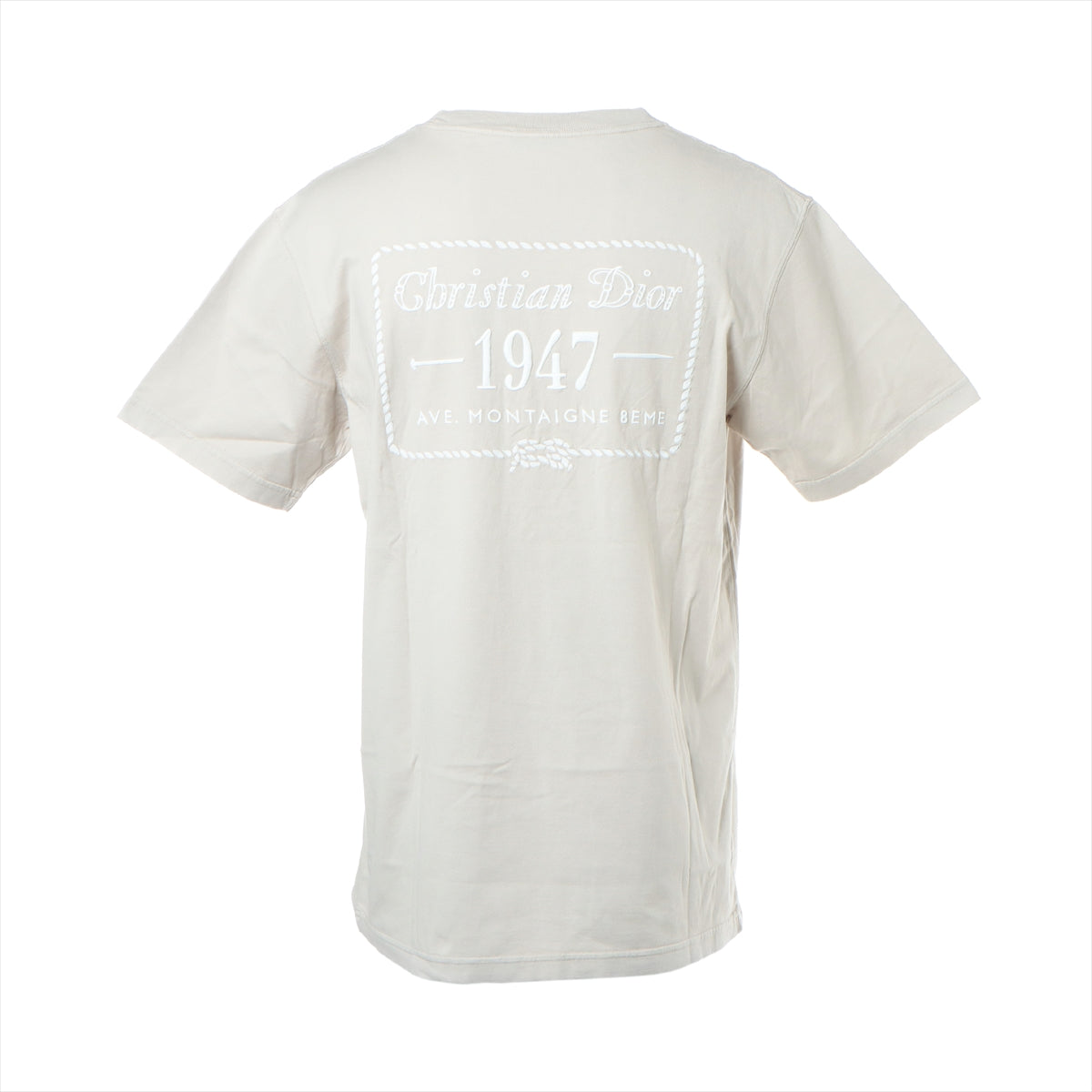ディオール コットン×ポリエステル Tシャツ S メンズ ベージュ  243J634B0677 バックロゴ刺繍