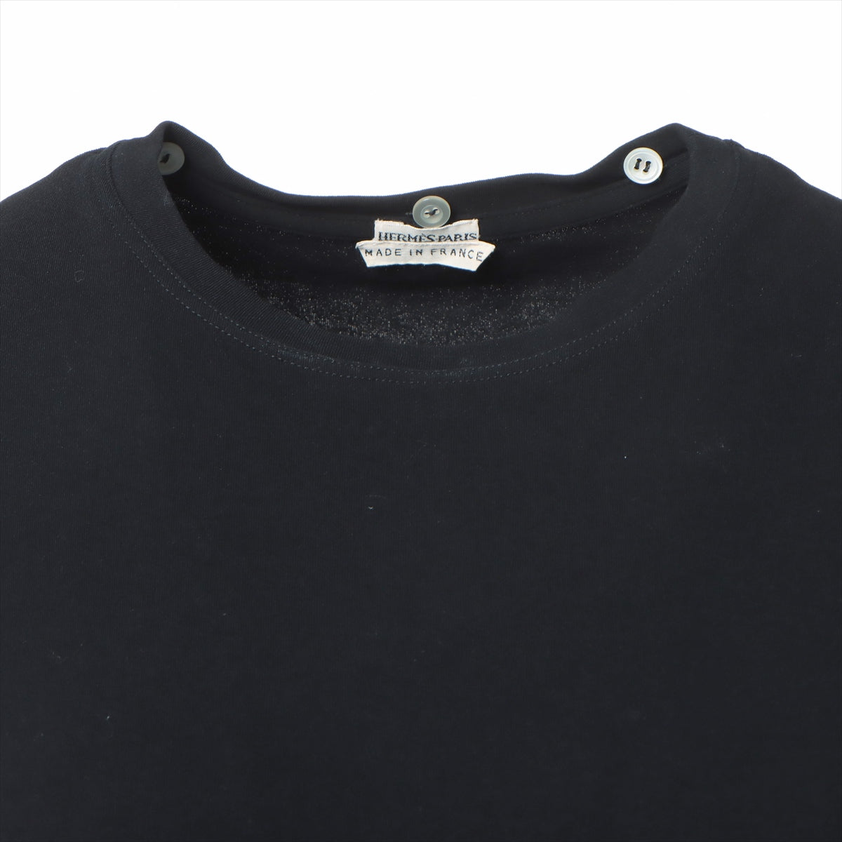美品 エルメス HERMES Tシャツ マルジェラ期 カットソー ロングスリーブ セリエボタン コットン トップス レディース 40(M相当) ライトグレー
