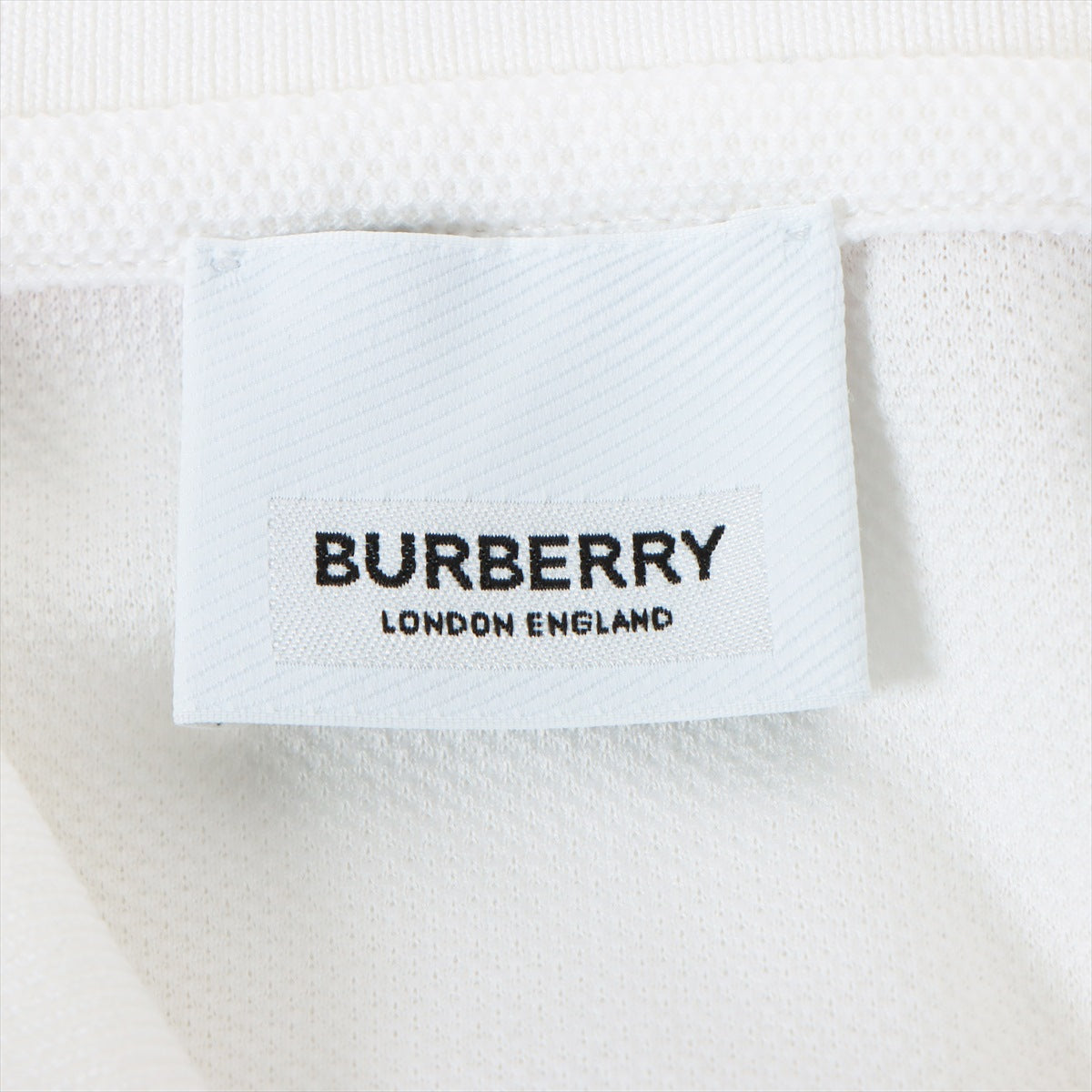 バーバリー ティッシ期 コットン ポロシャツ XS メンズ ホワイト  8017004 TBロゴ