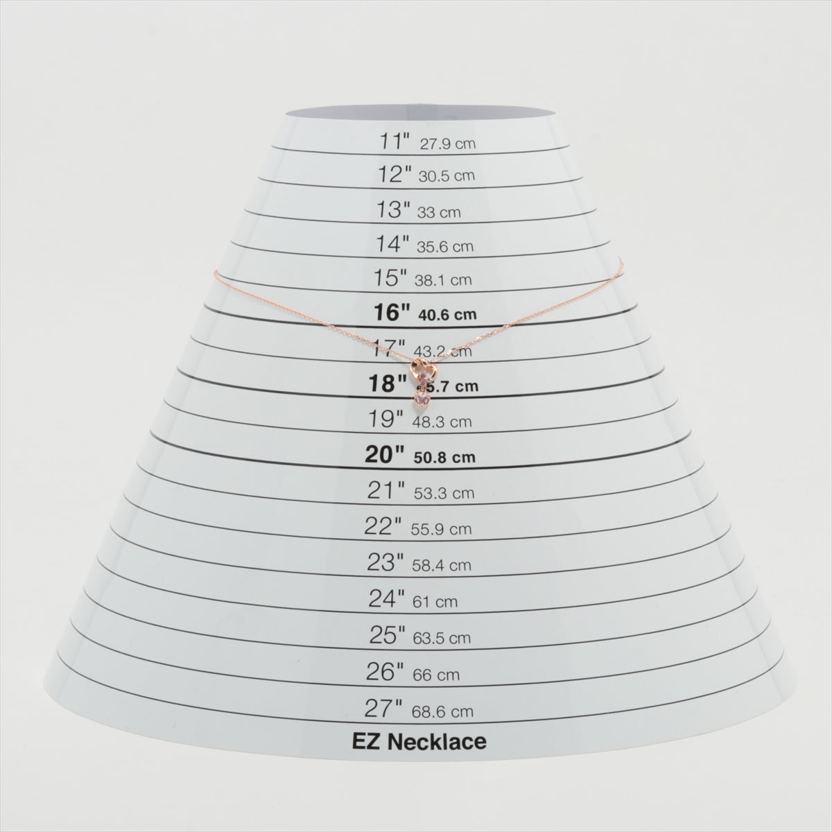 4℃ カラーストーン ダイヤ ネックレス K10(PG) 1.7g