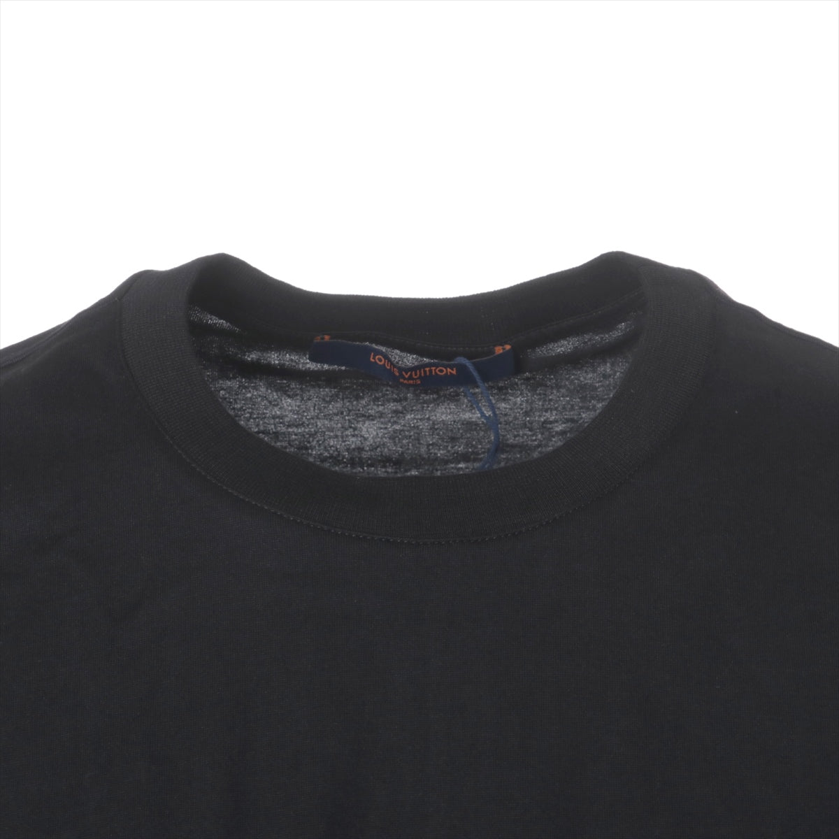 ルイヴィトン 21SS コットン Tシャツ M メンズ ブラック  RM211Q LVサークルロゴ