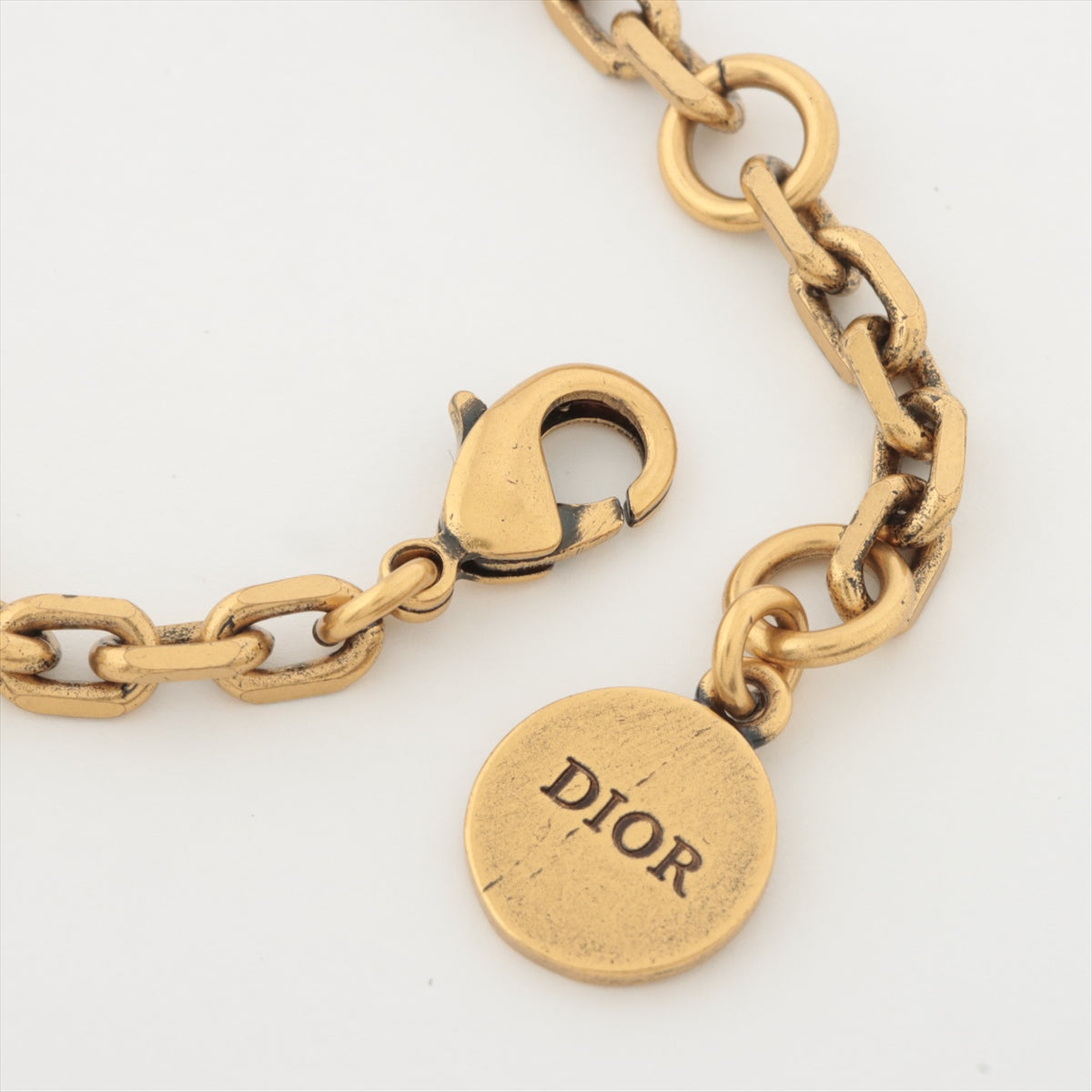 Dior ヴィンテージ ブレスレット CDロゴ メッシュバングル ゴールド