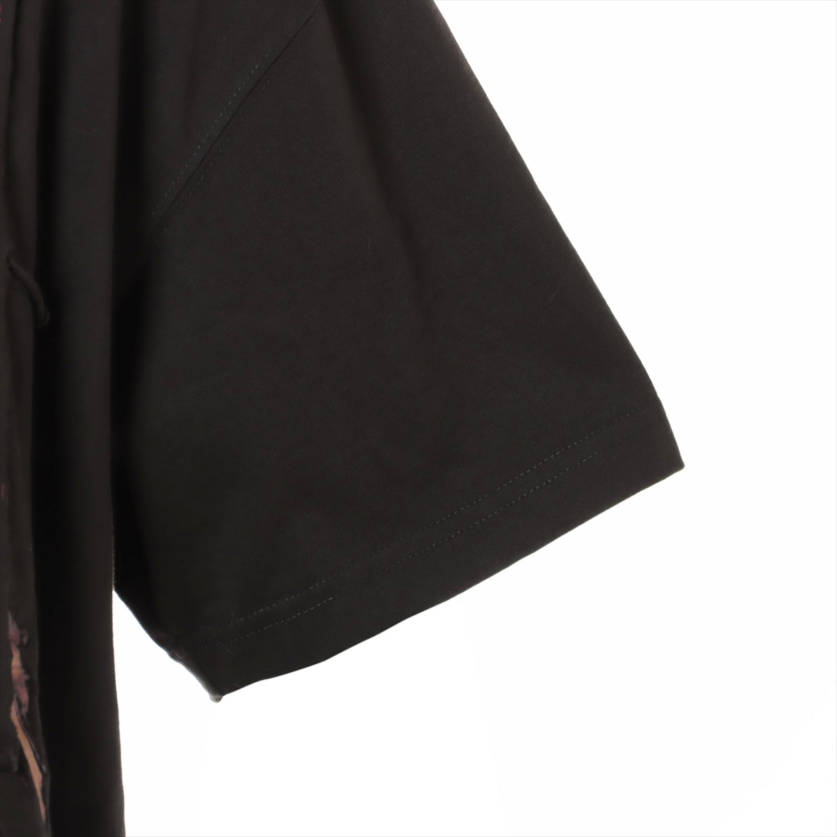 ヴェトモン 20AW コットン×ポリウレタン Tシャツ S メンズ ブラック  UAH21TR550 メタルパッチ スレがあります 袖にヨゴレがあります